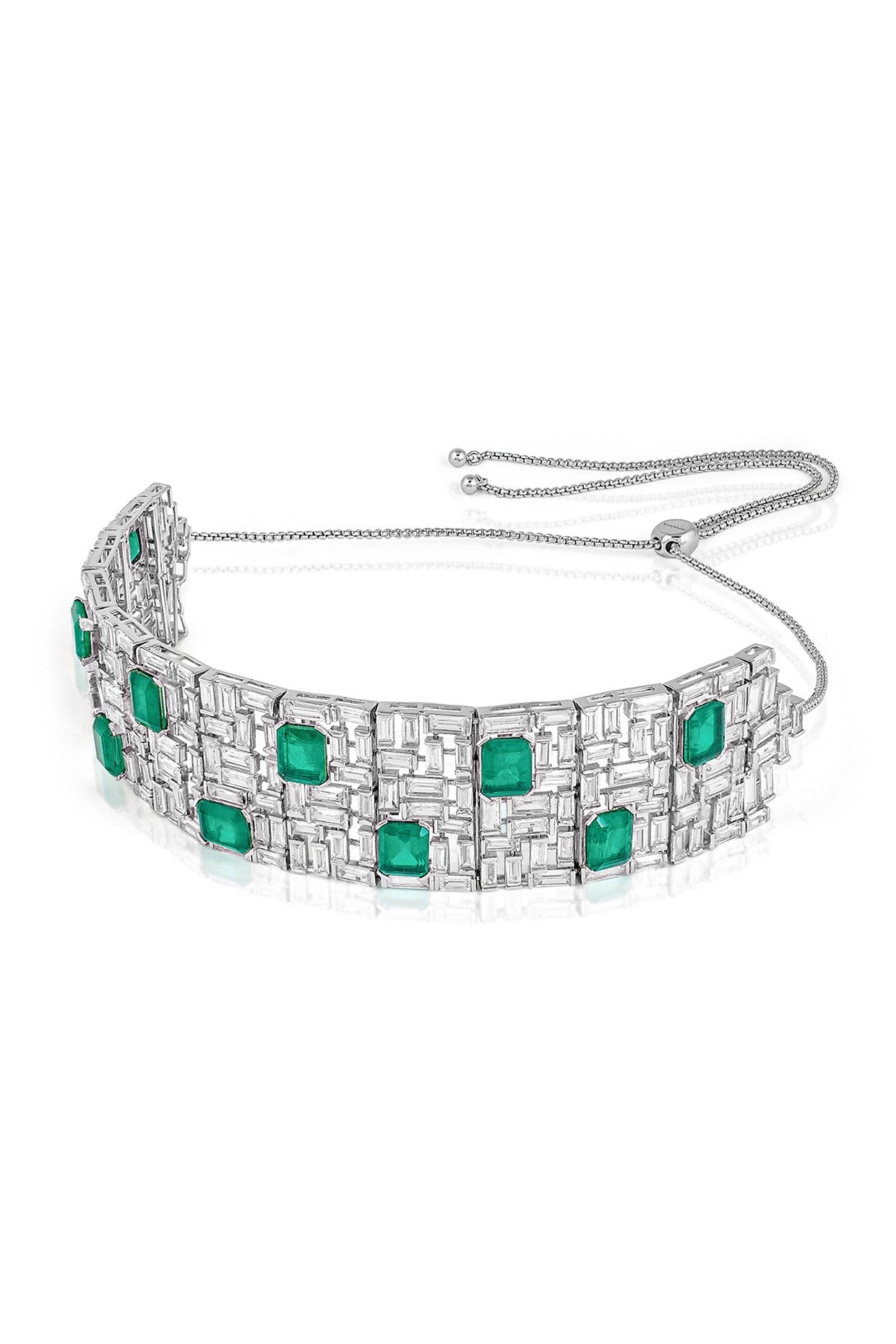 Doublet Dark Emerald Wide Choker