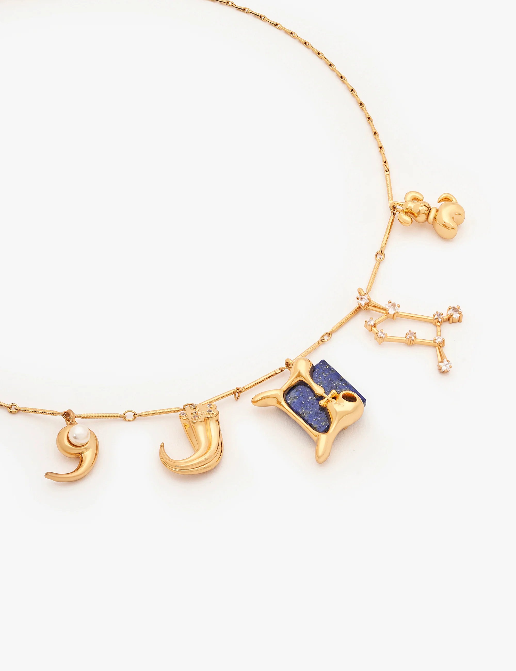 22kt Gold Gemini Charm Necklace