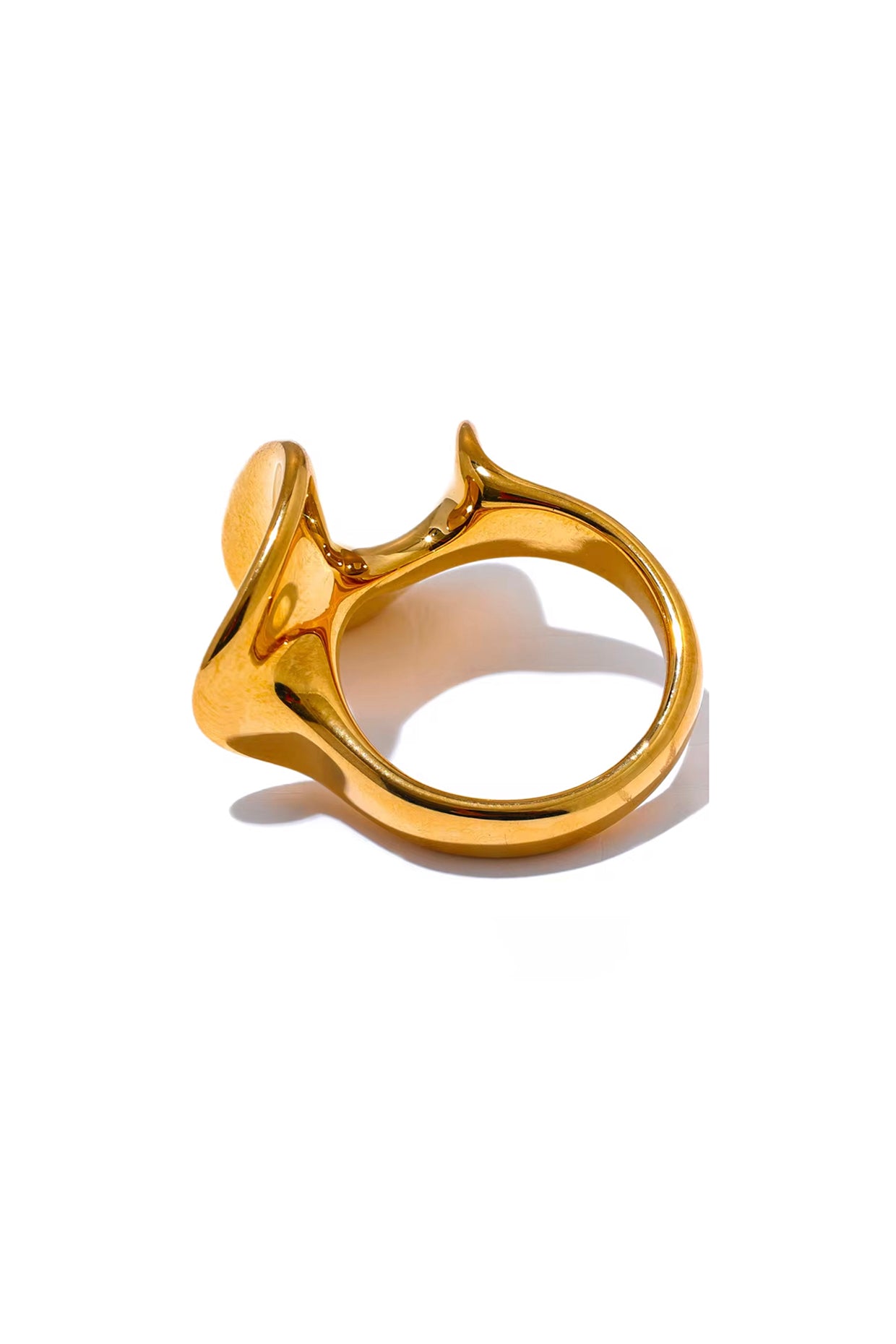 18Kt Gold Plated Lunar Ring