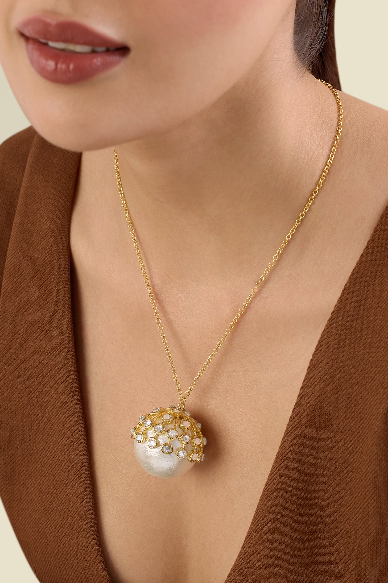 Demi Goddess Flower Layered Necklace 18Kt Gold Plated