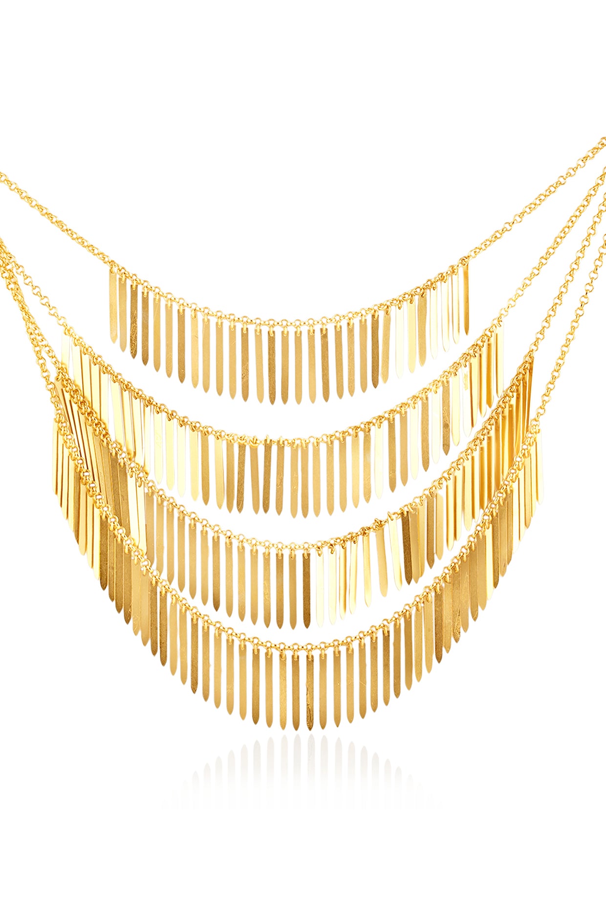Majestade Layred Necklace In 18Kt Gold Plated