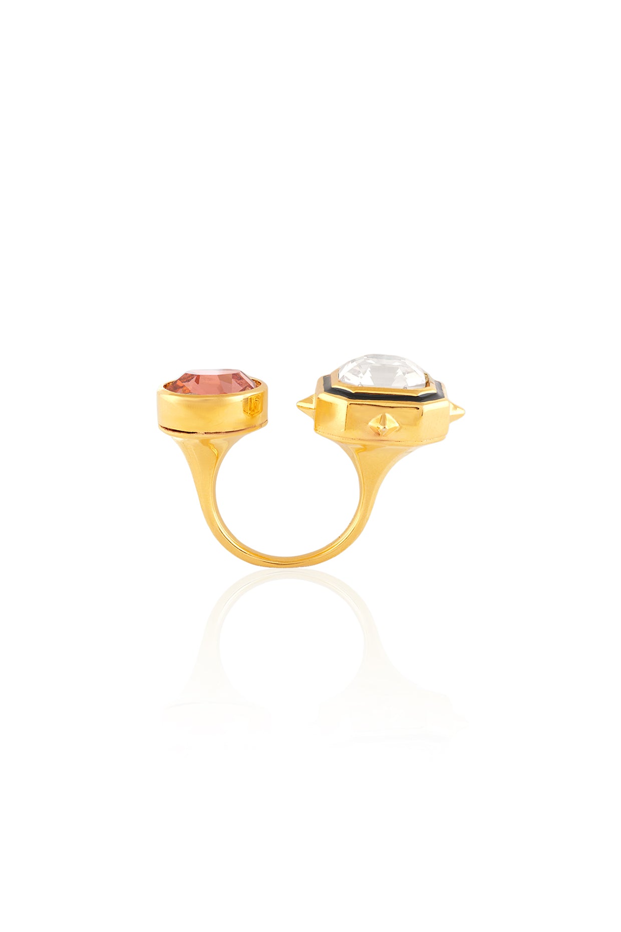 Starfall Front Open Ring 18kt Gold Plated