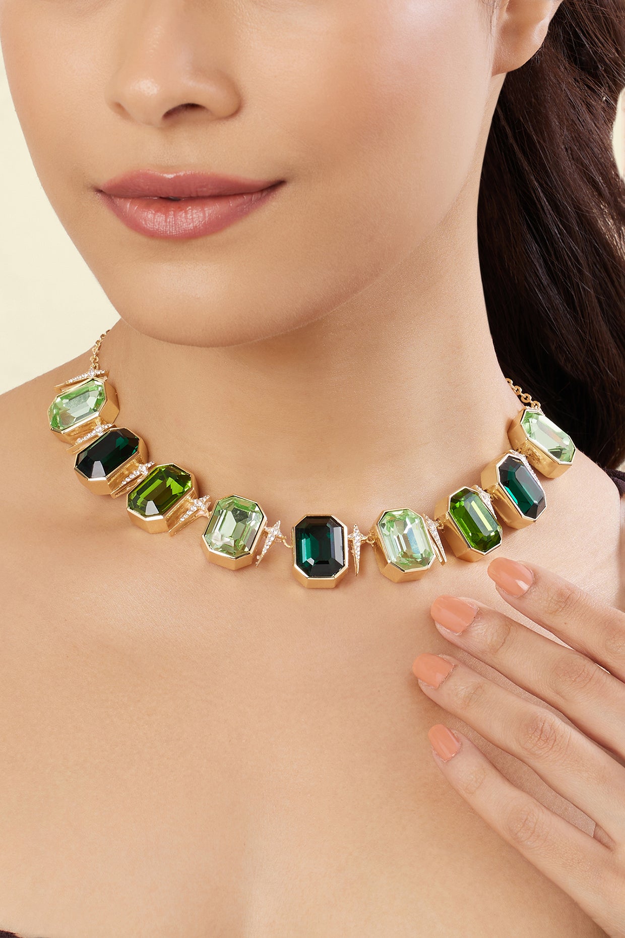 Sonali's Columbian Fantasy Necklace In 18Kt Gold Plated