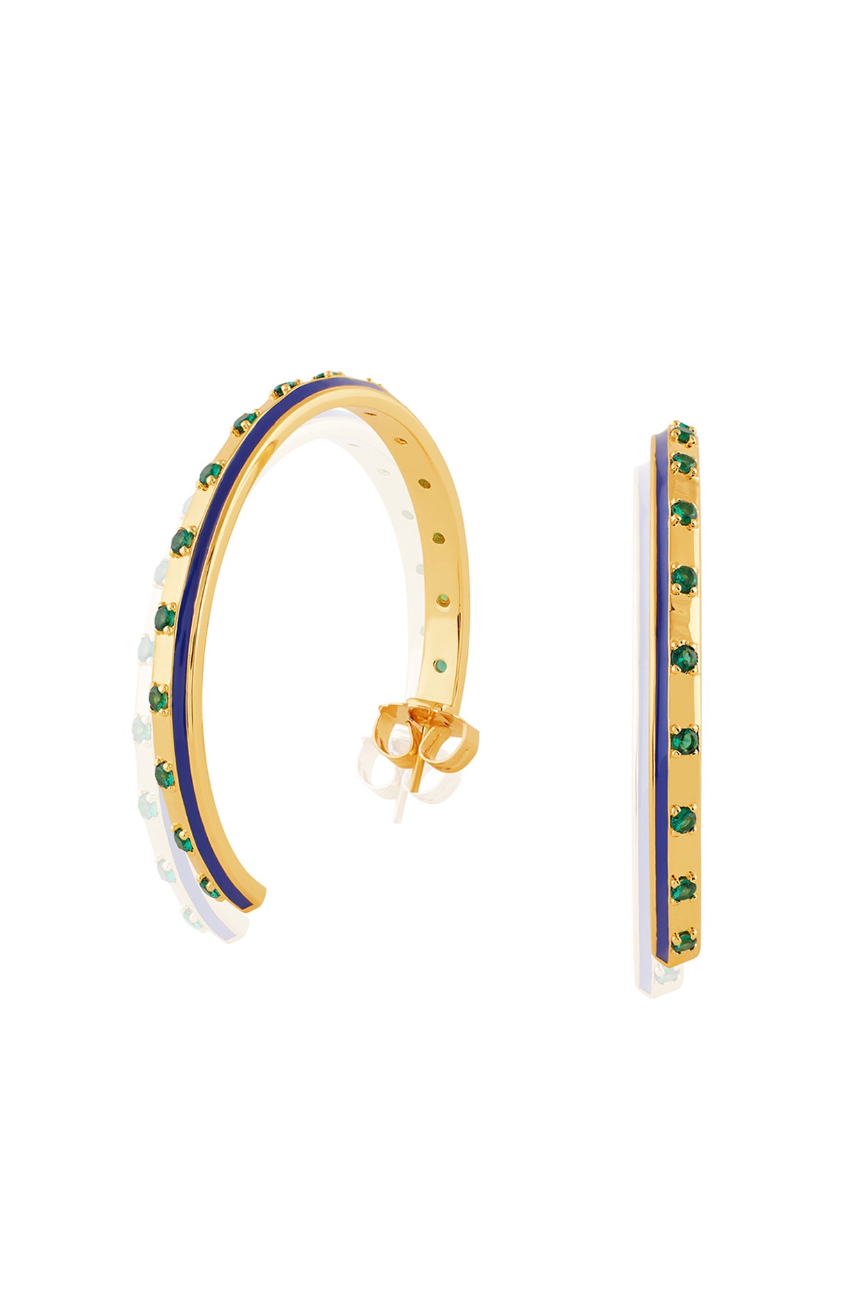 Luna Luxe Hoops In 18kt Gold Plated