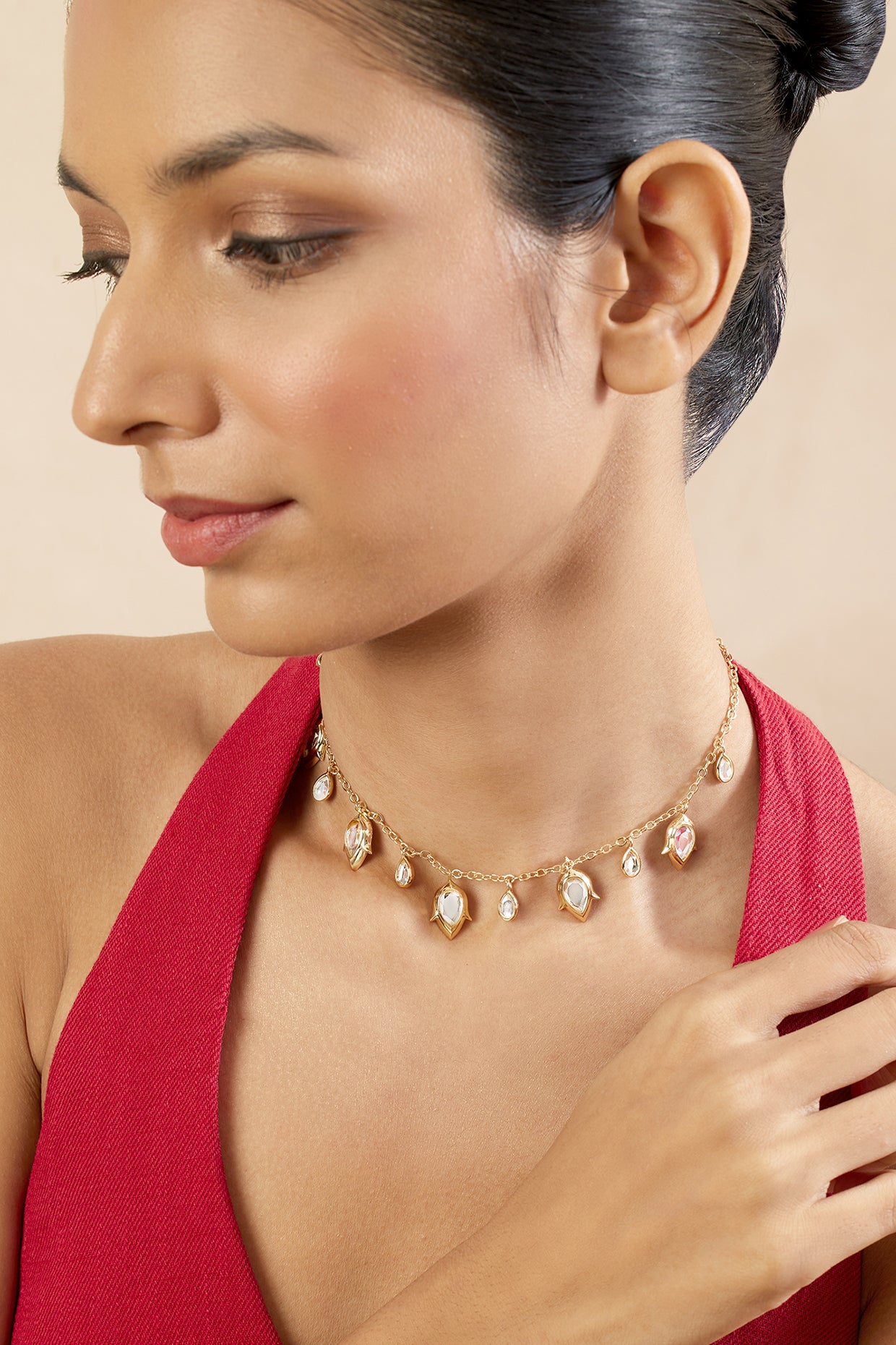 Caminho Charm Necklace In 18Kt Gold Plated