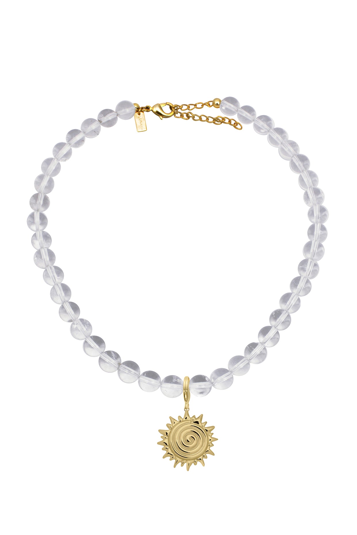 18Kt Gold Plated Sunny Bubble Heart Charm Necklace