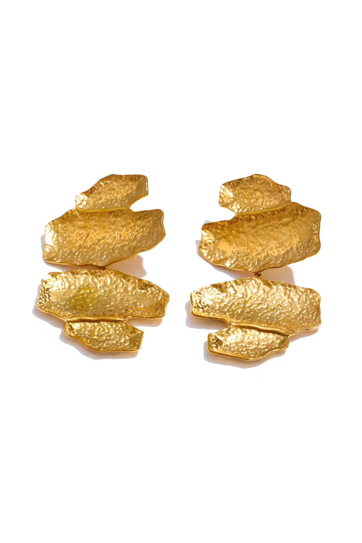 18Kt Gold Plated Barks Earrings