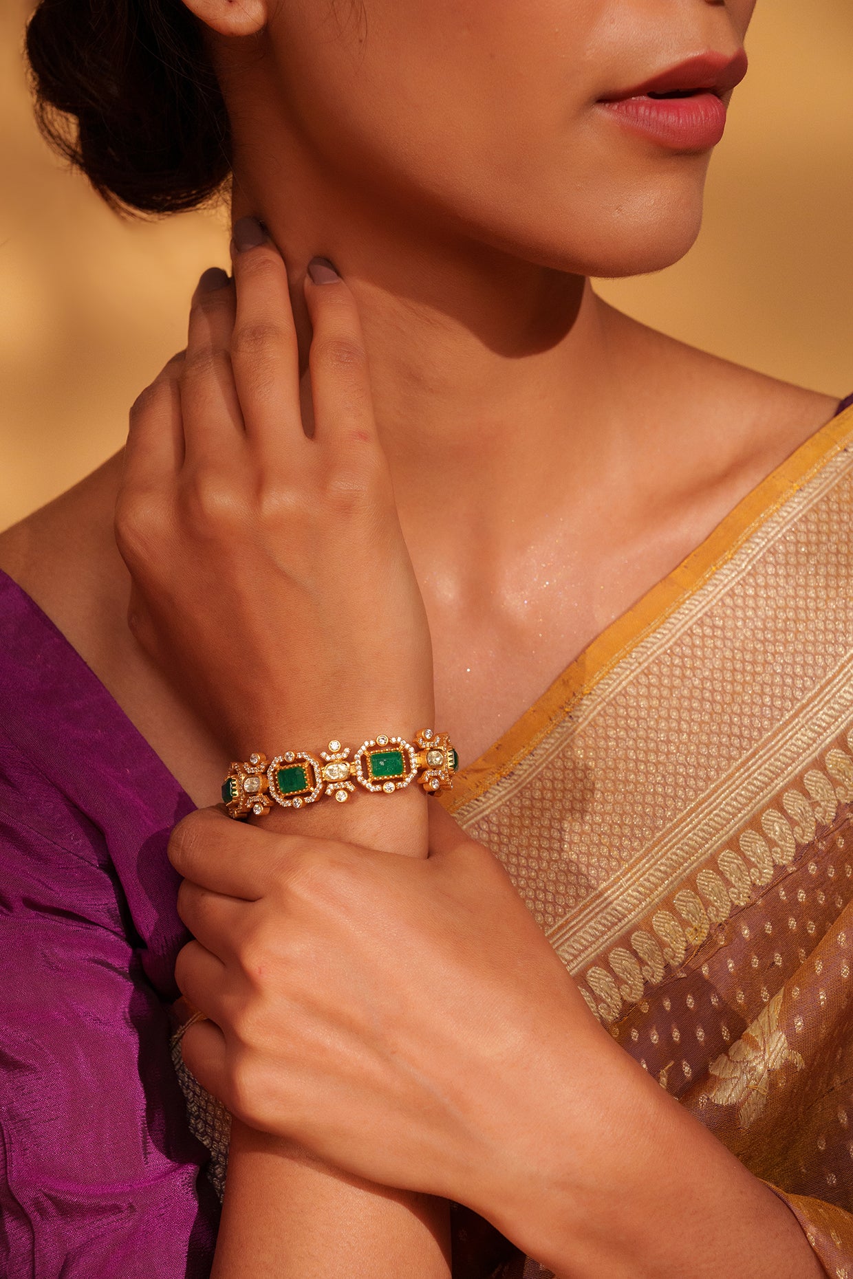 Piyali Green Moissanite Bracelet