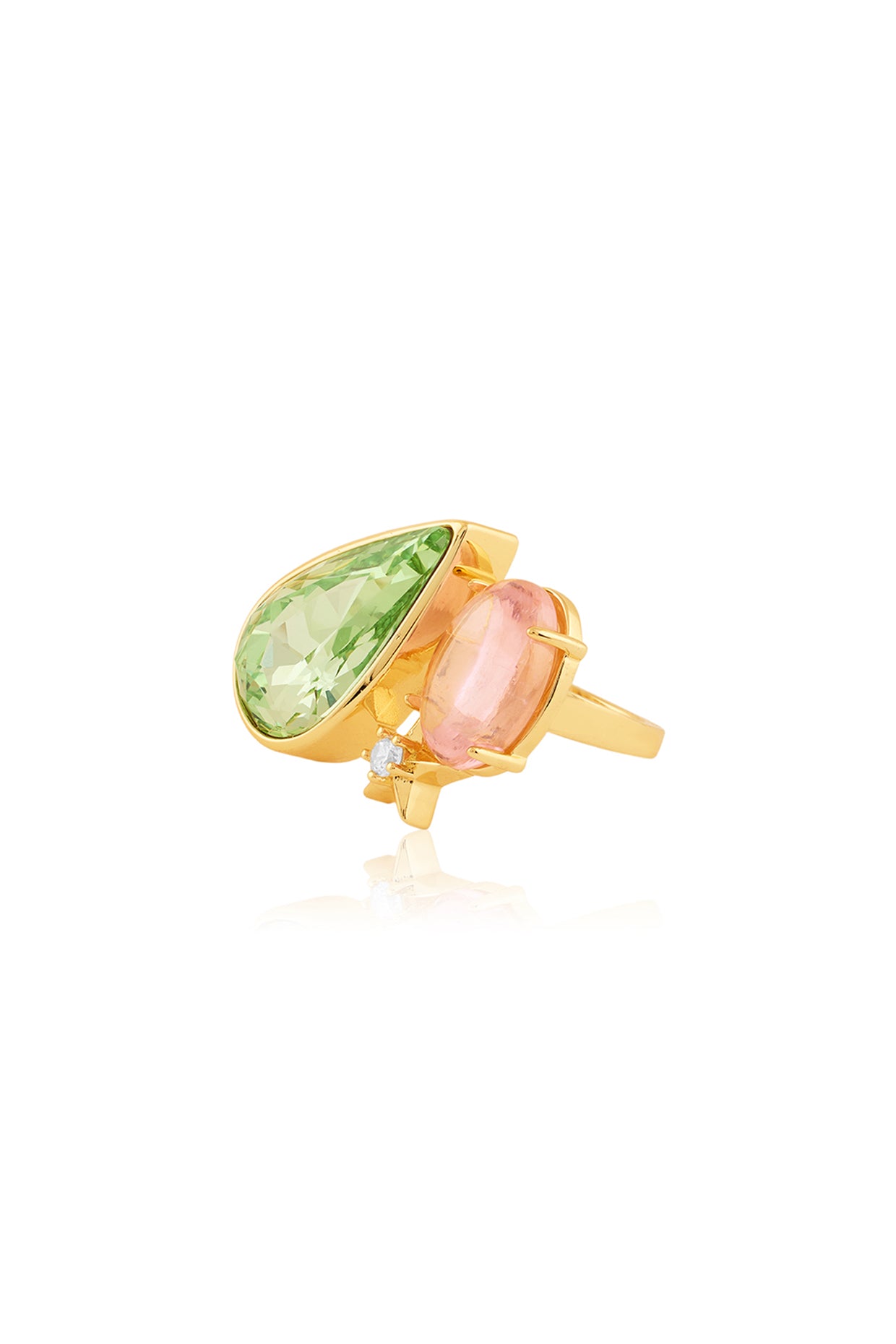 Supernova Statement Ring In 18Kt Gold Plated