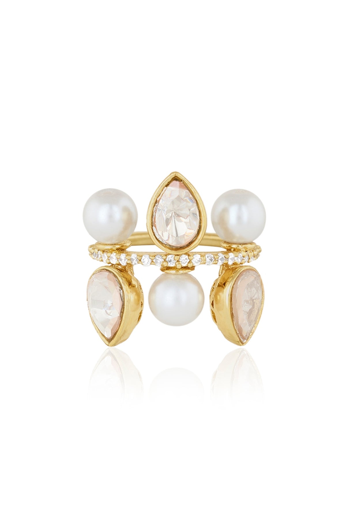 Polki Maribelle Pearl Ring