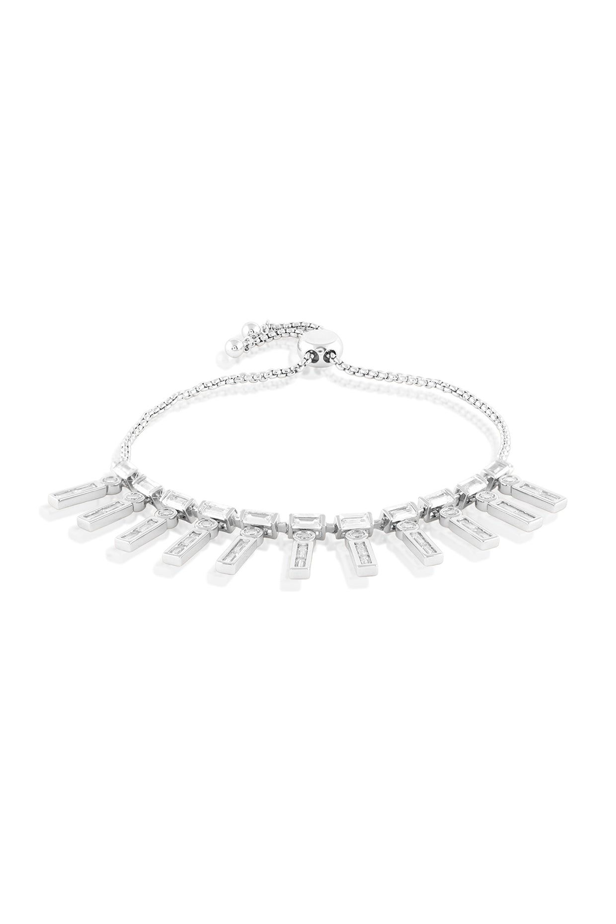 Theodora Charm Bracelet In Rhodium Plated