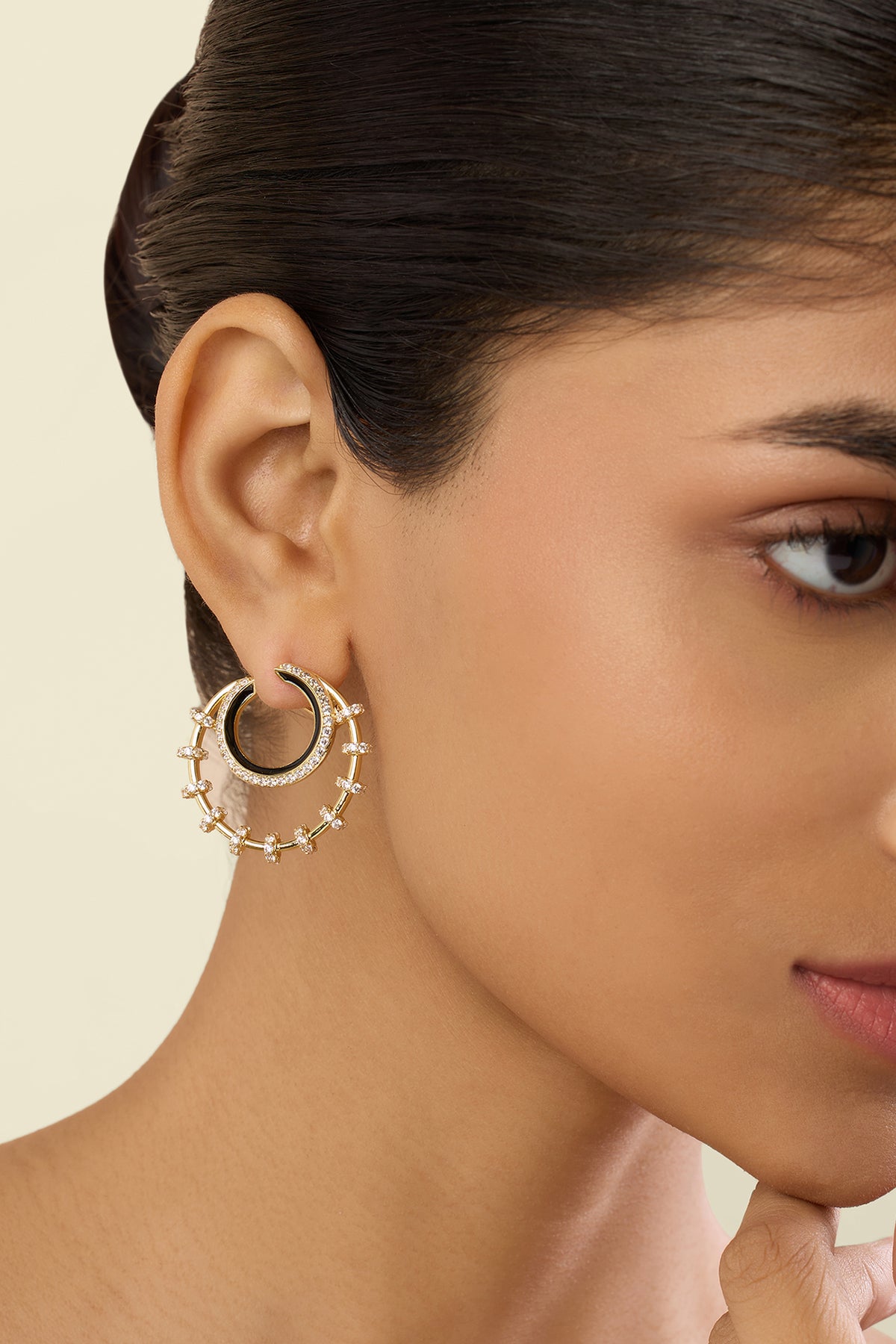 Tanguya Double Hoops In 18Kt Gold Plated