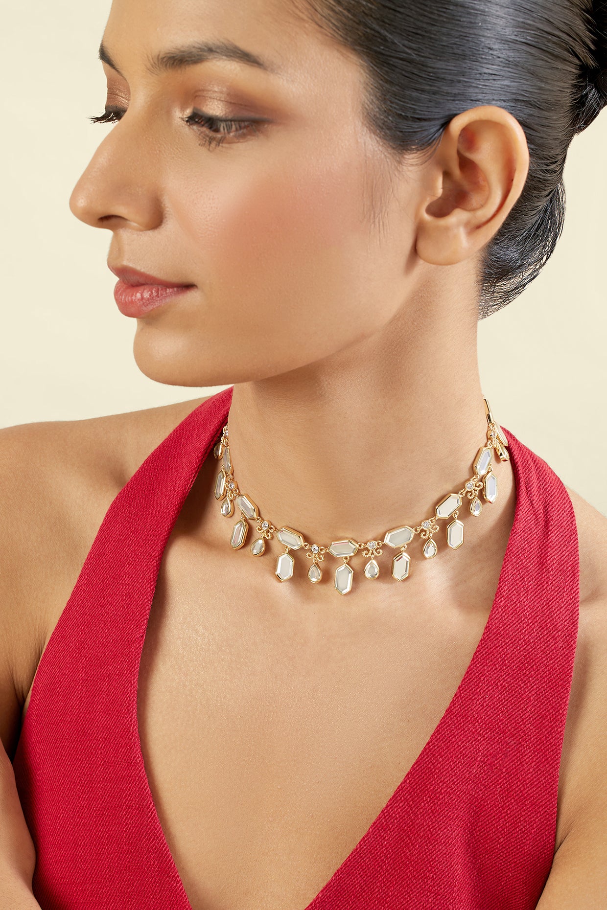 Sombra Choker Necklace In 18Kt Gold Plated