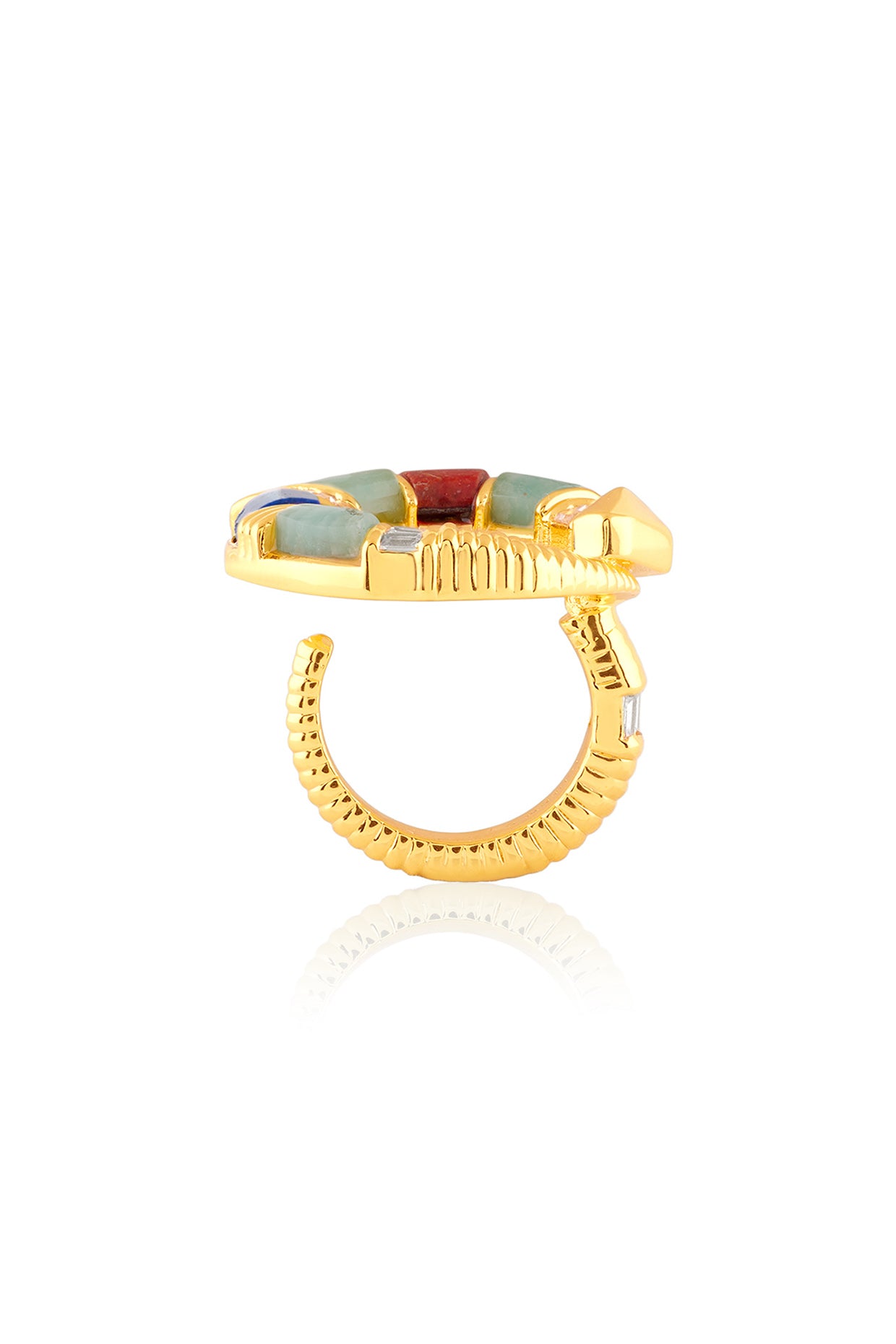 Divina Statement Ring 18kt Gold Plated