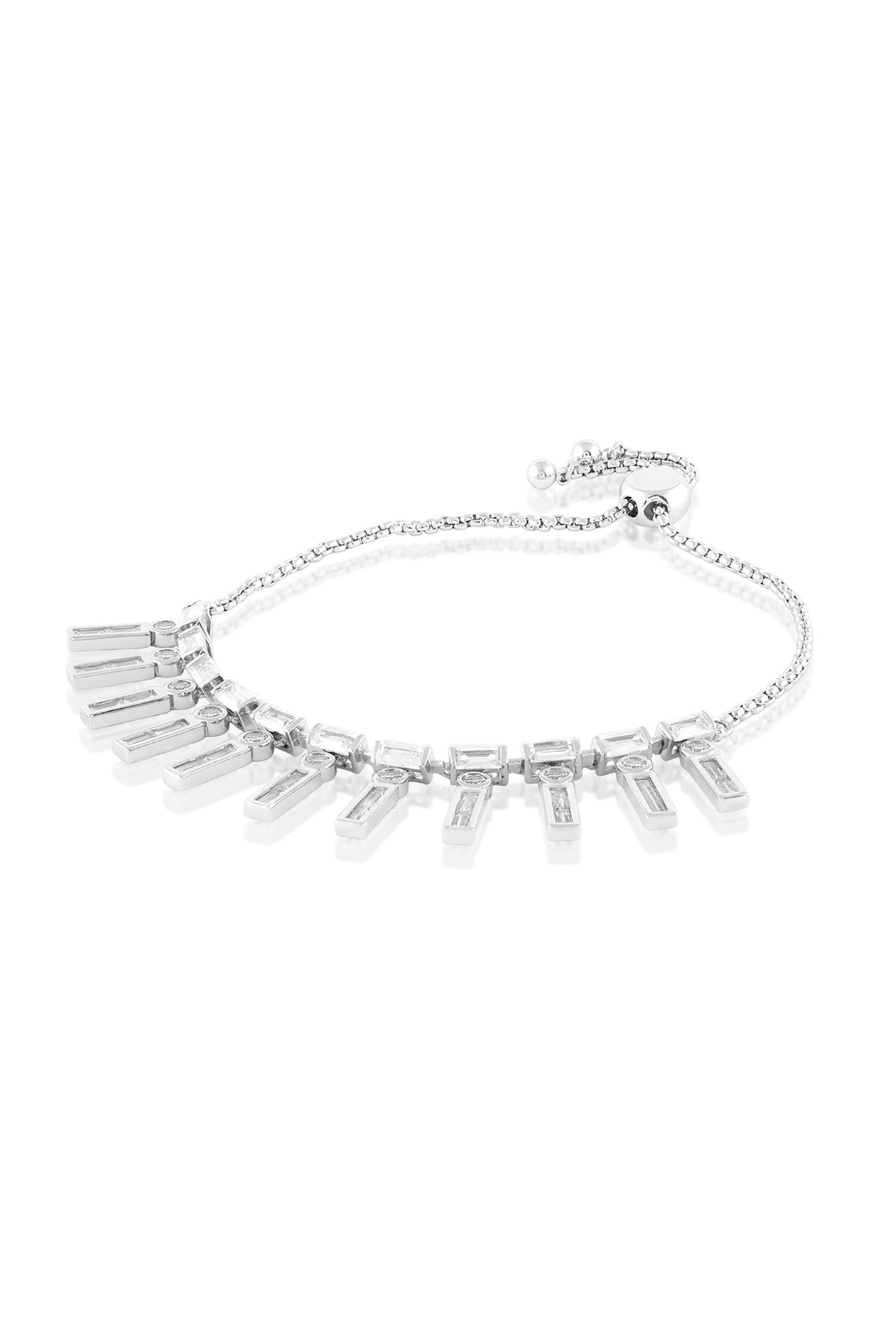 Theodora Charm Bracelet In Rhodium Plated