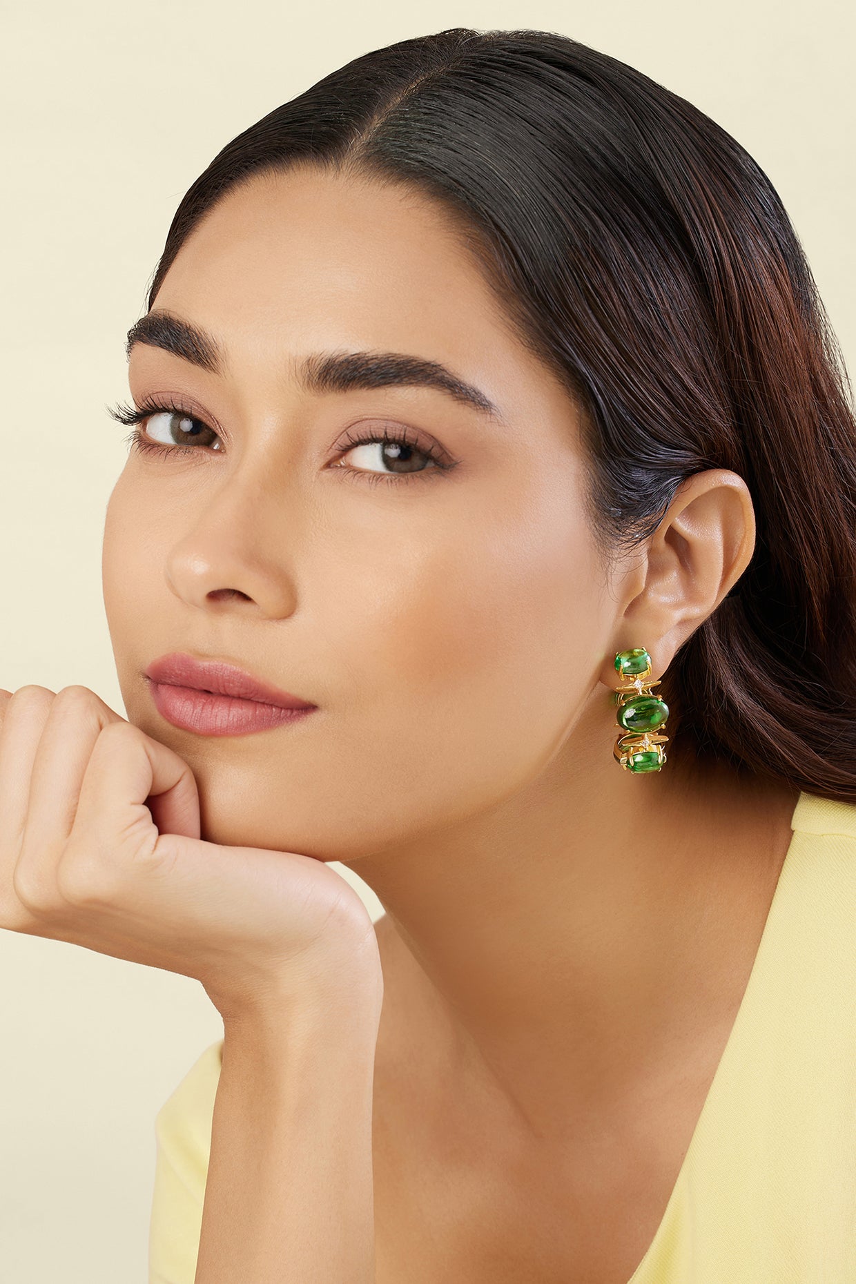 Shef's Spikes Hoops In 18Kt Gold Plated