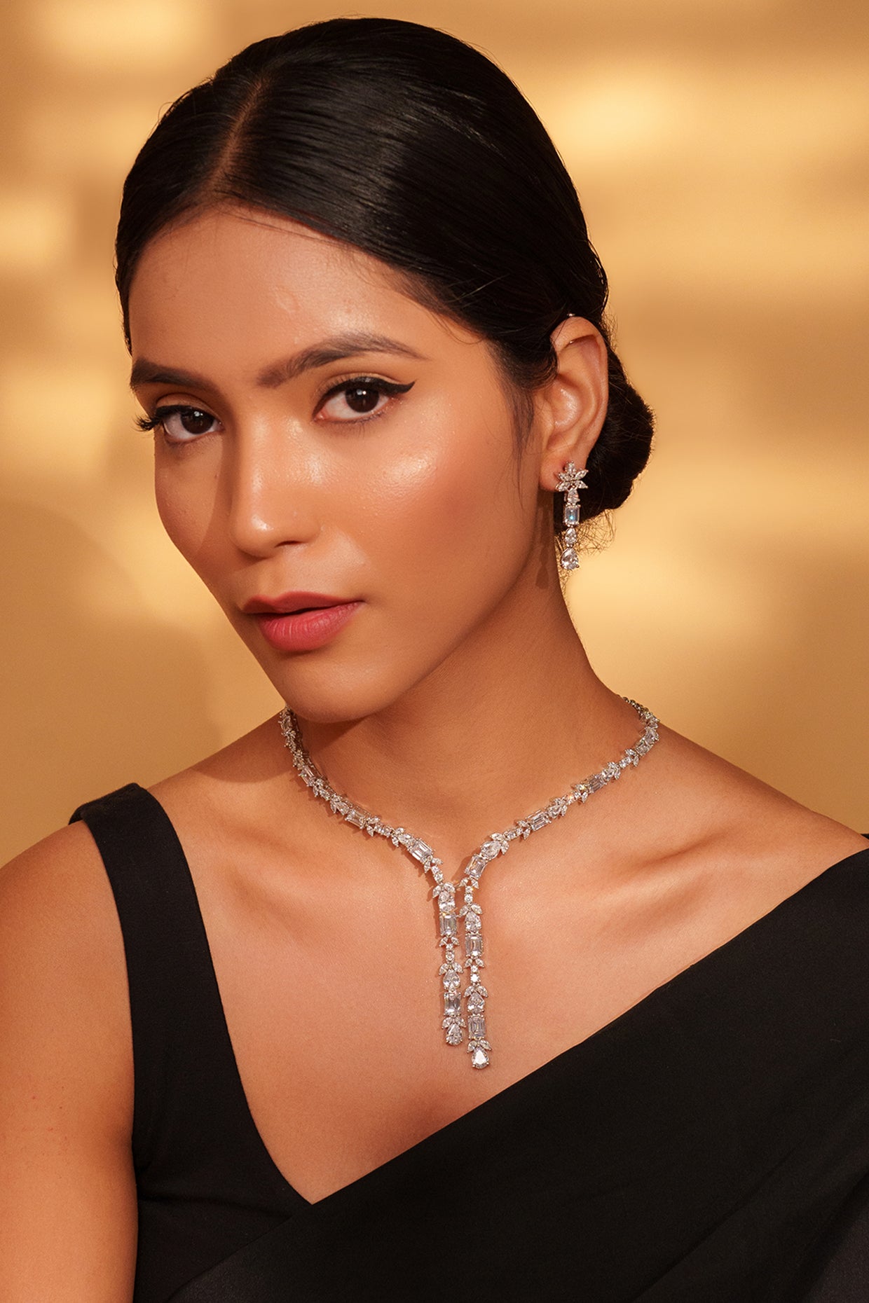 Shenil Diamond Necklace Set