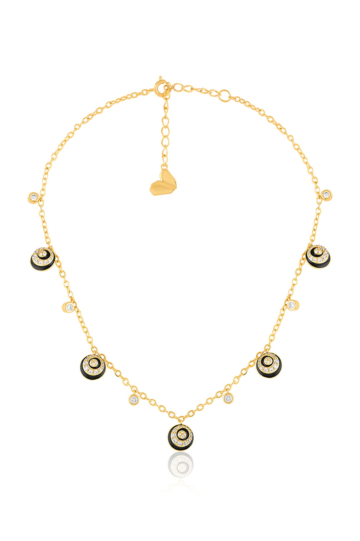 Solacea Charm Choker In 18Kt Gold Plated