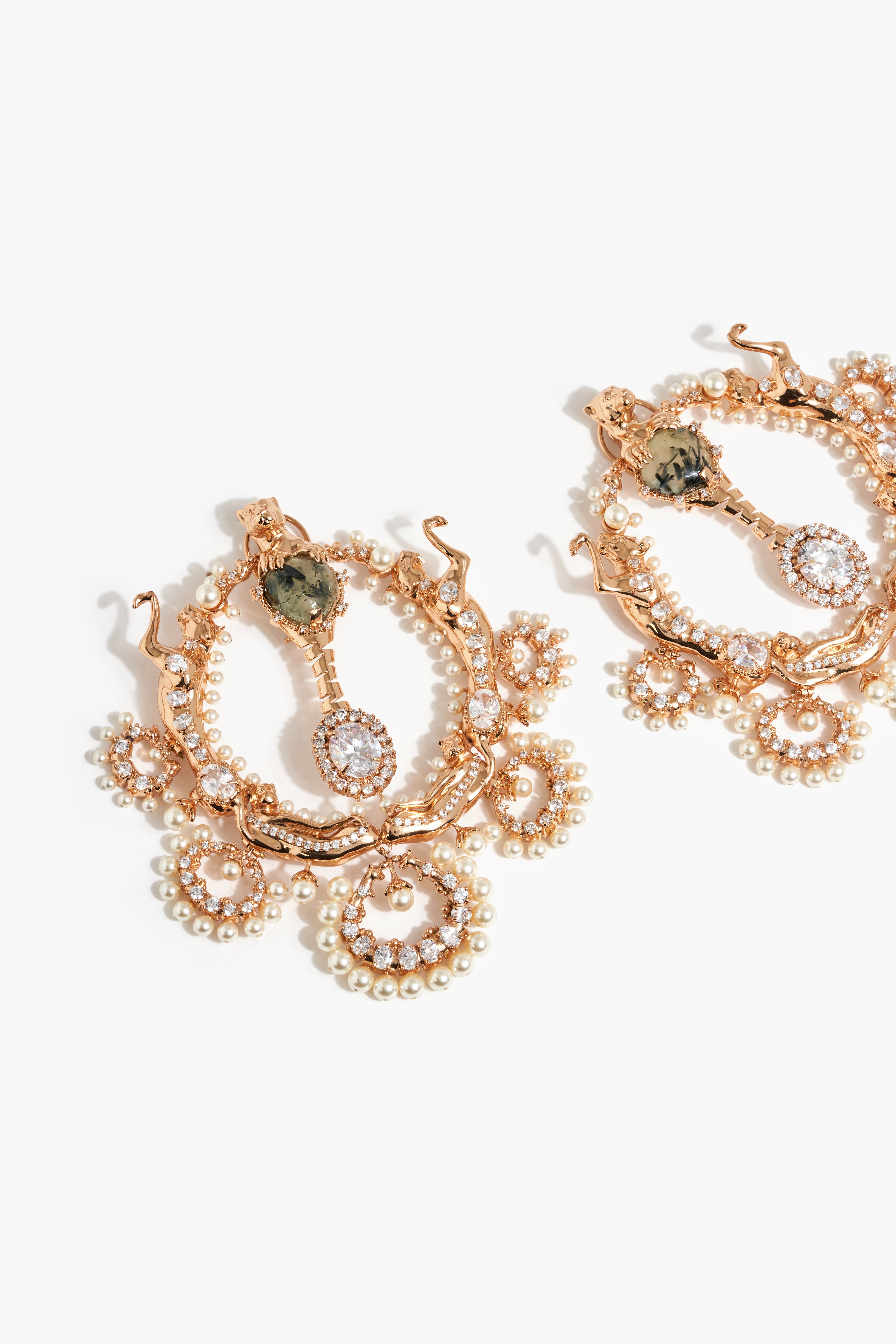 Trinity of Leopards Chandbali