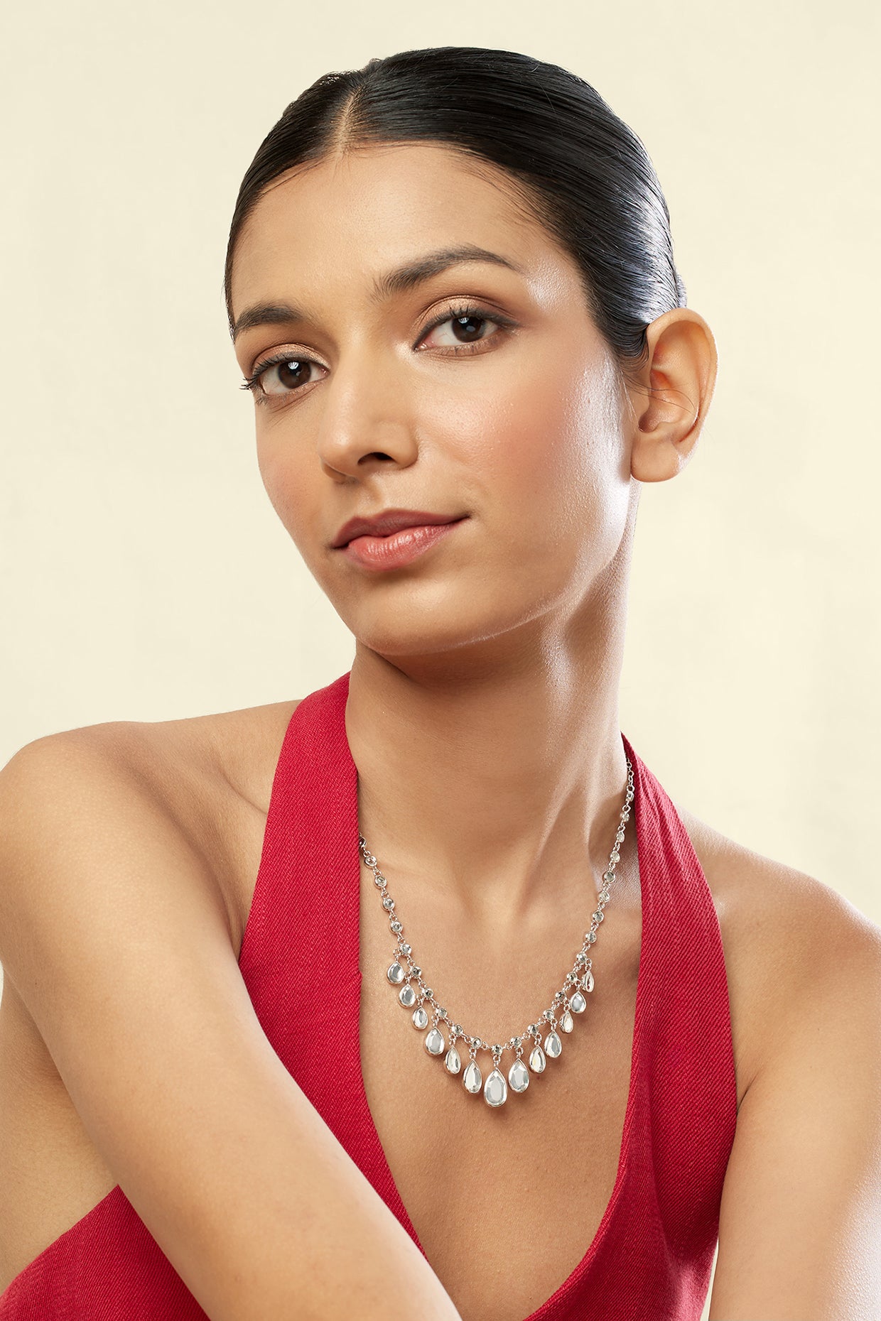 Torre Mirror Necklace In 18Kt Gold Plated