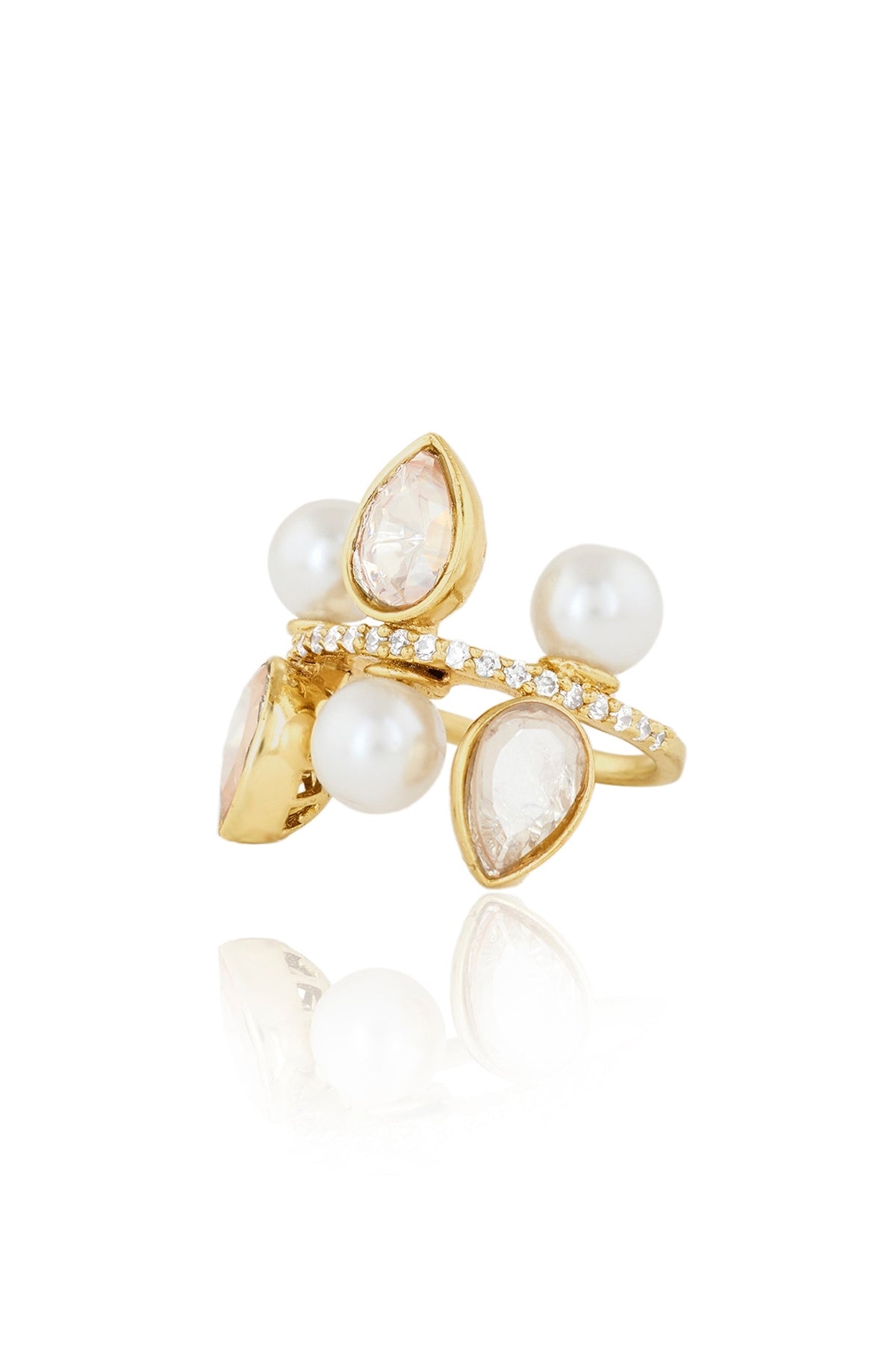 Polki Maribelle Pearl Ring