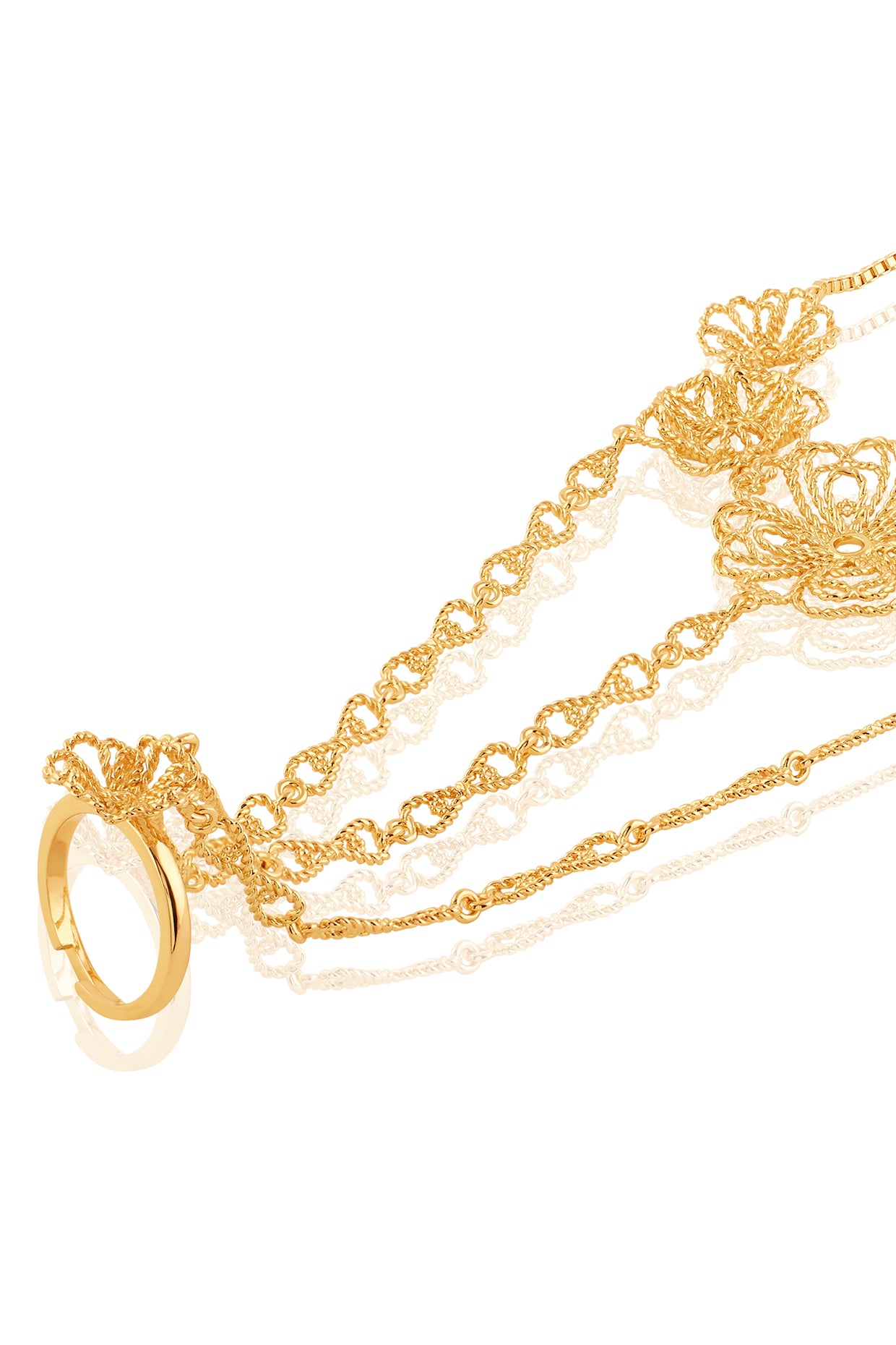 Evangélica Hand Harness In 18Kt Gold Plated