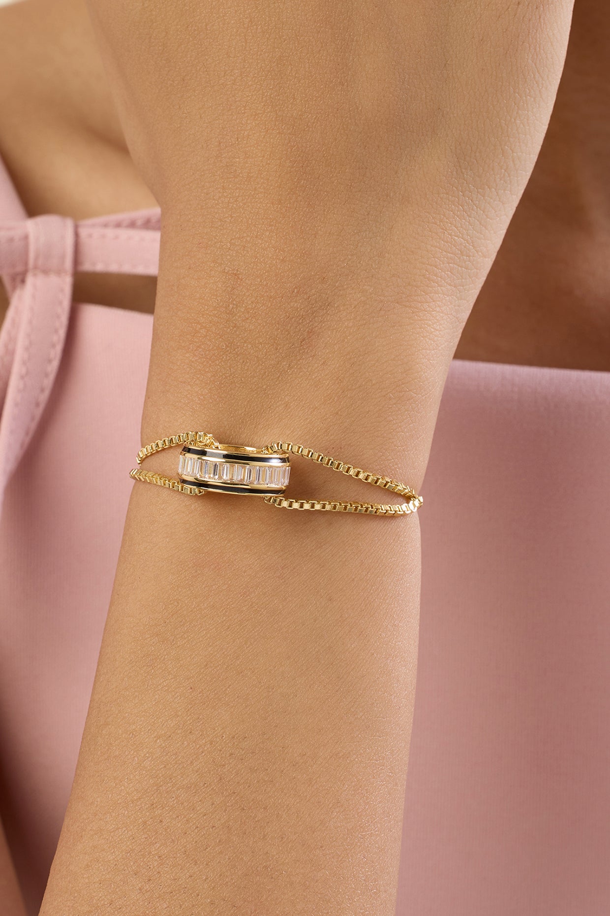 Vysion Bolo Bracelet In 18Kt Gold Plated
