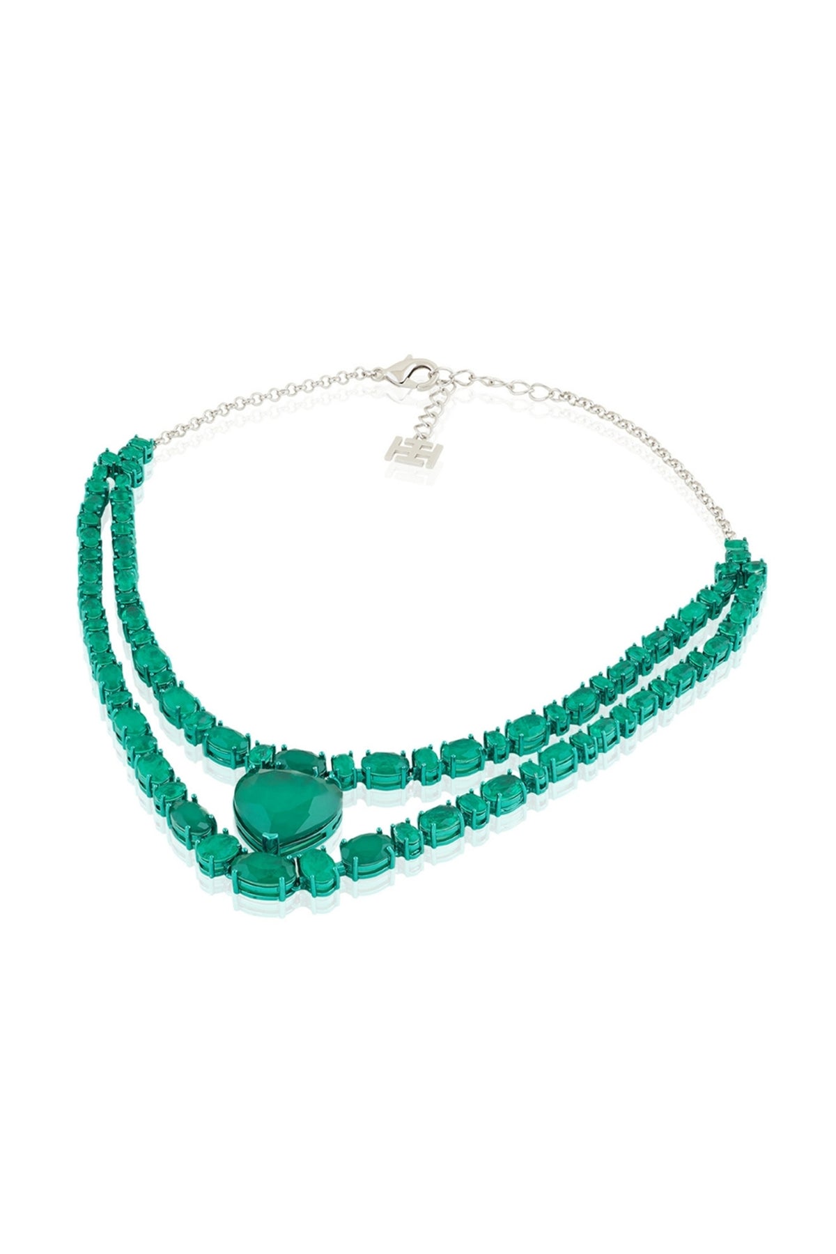 Relique Emerald Botox Layered Necklace