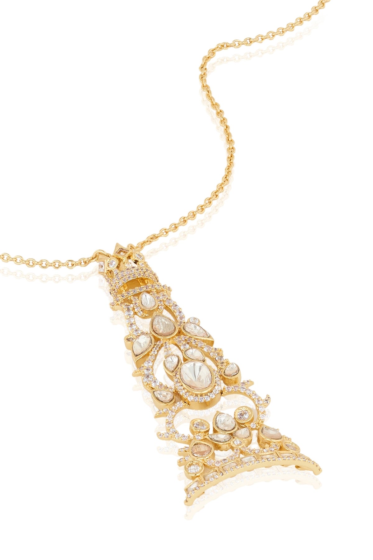 Polki Queen's Gambit Pendant Necklace