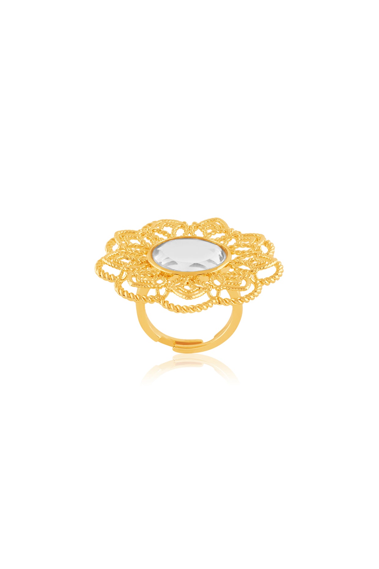 Mosteiro Statement Ring In 18Kt Gold Plated