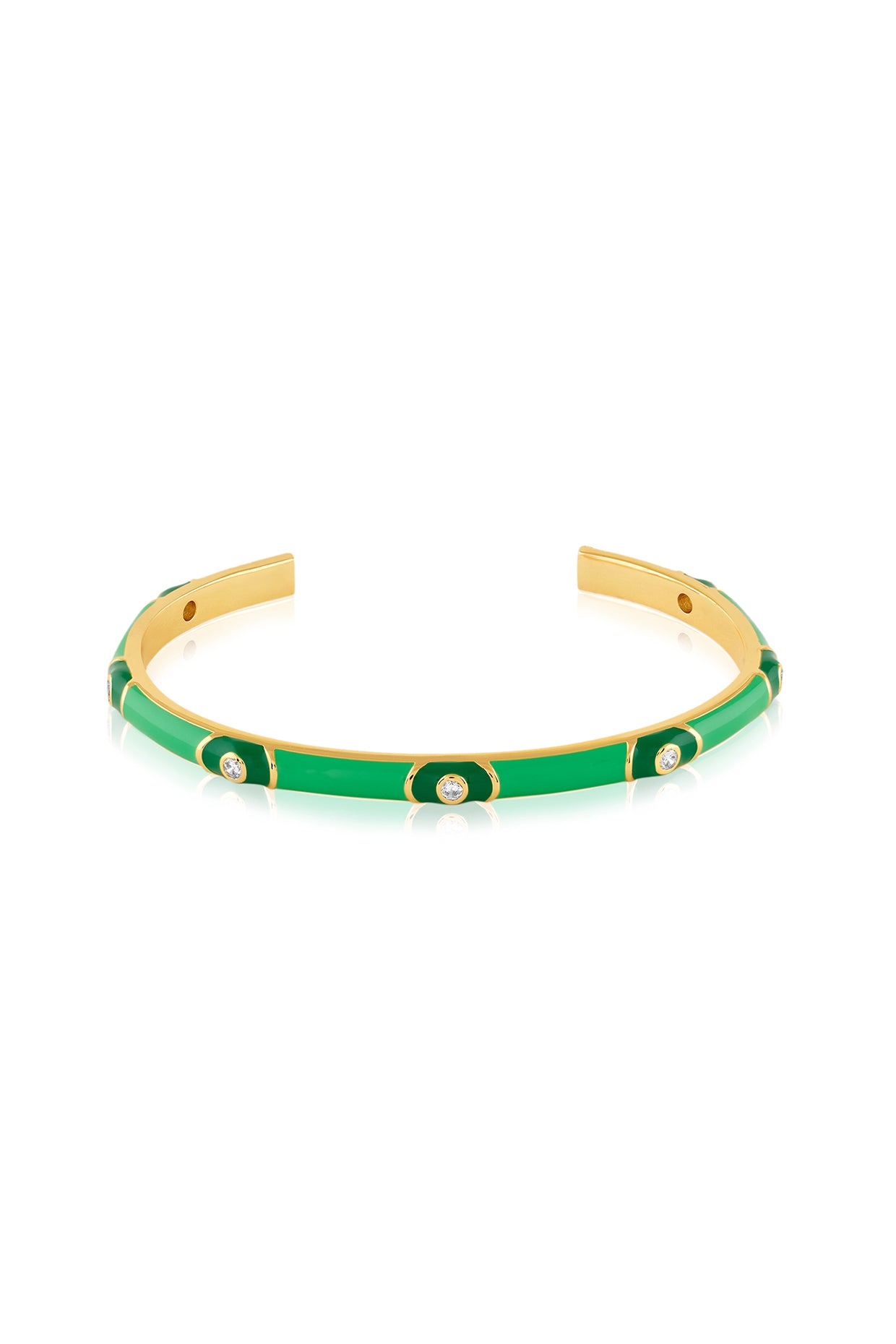 Verdant Vision Cuff In 18kt Gold Plated