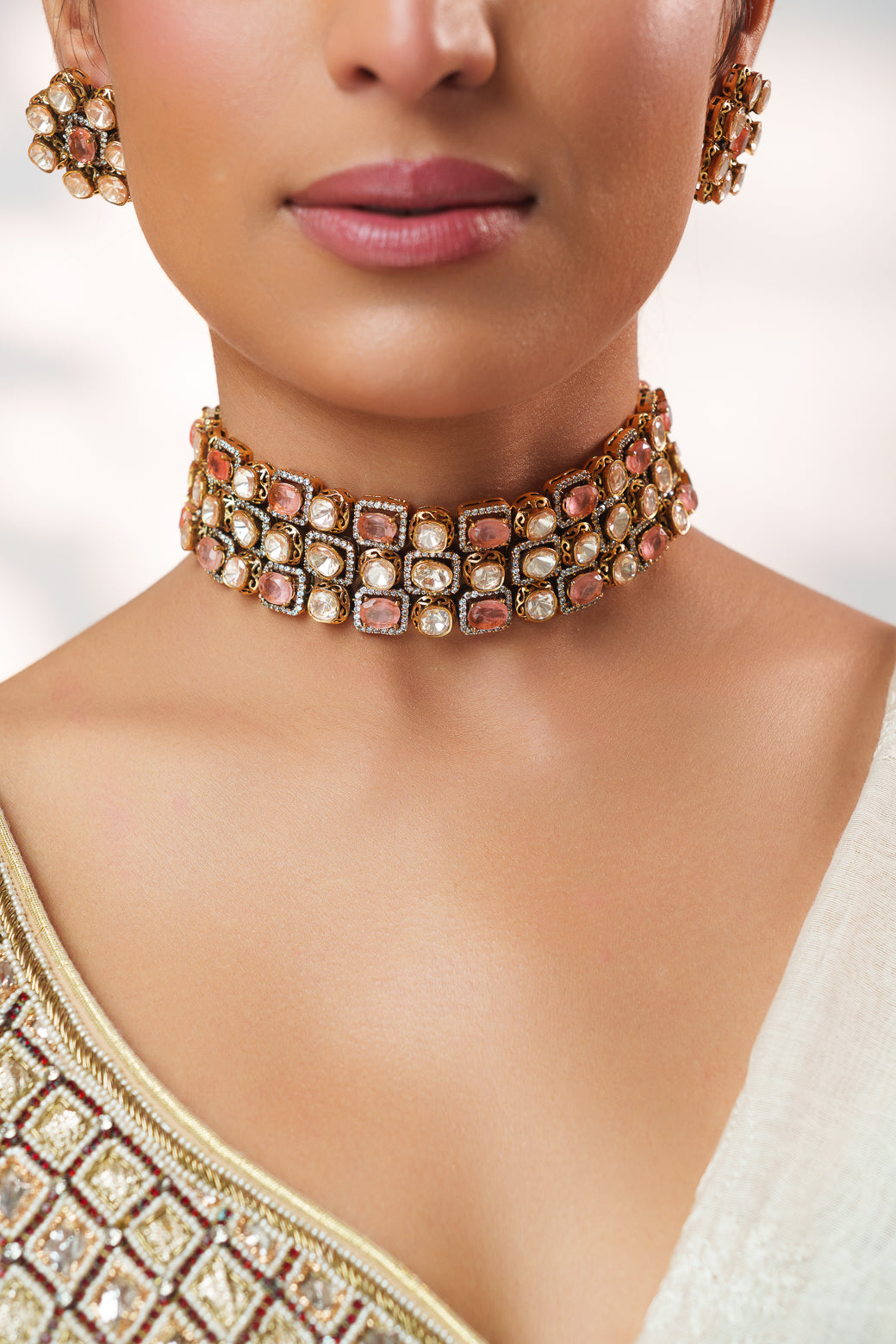 Pritika Pink Polki Choker