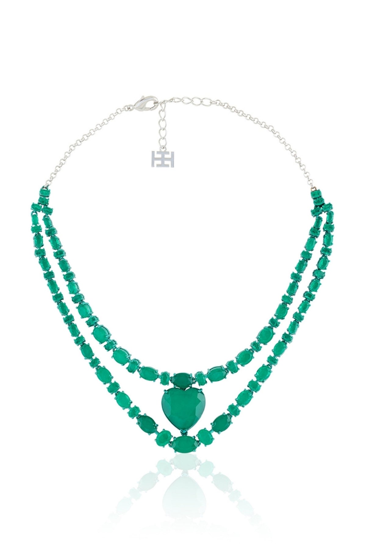 Relique Emerald Botox Layered Necklace