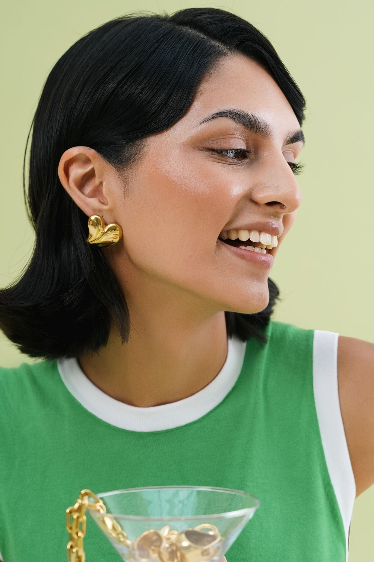 18Kt Gold Plated Heart Earrings