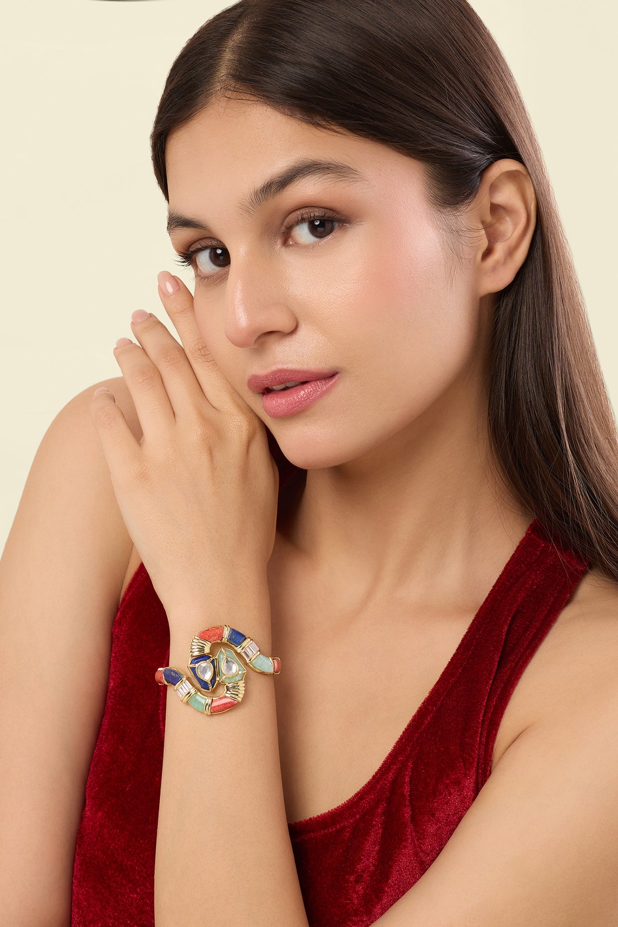 Spirah Cuff Bracelet 18kt Gold Plated