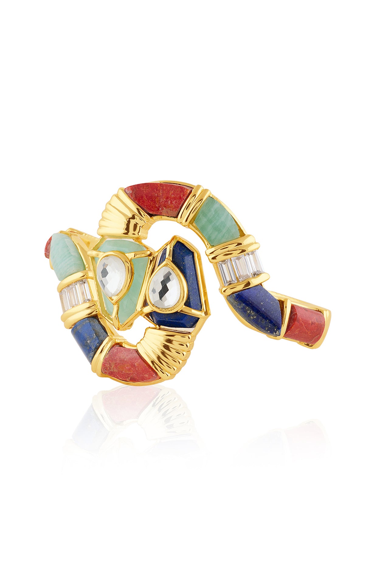 Spirah Cuff Bracelet 18kt Gold Plated