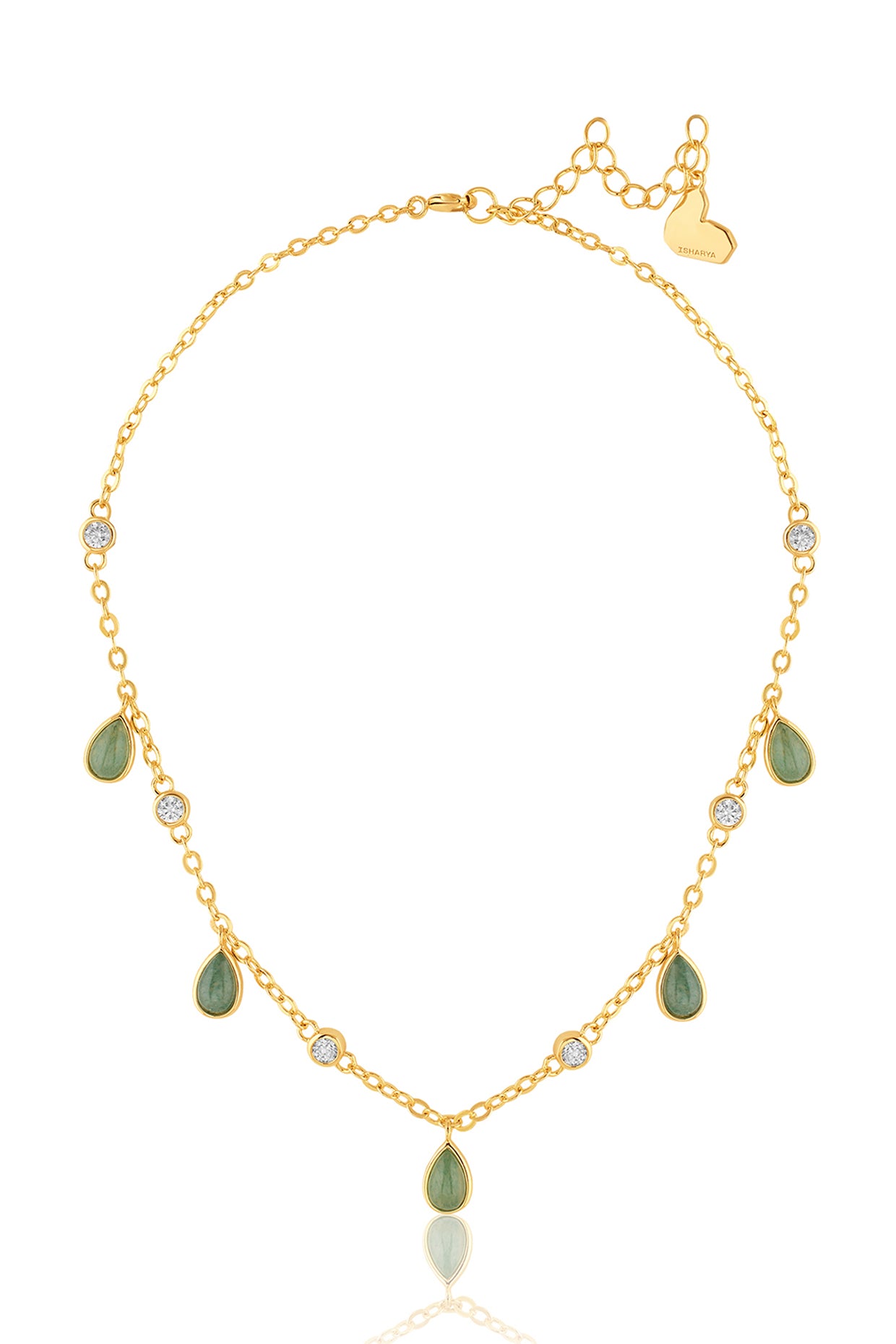Verdant Vision Necklace In 18kt Gold Plated