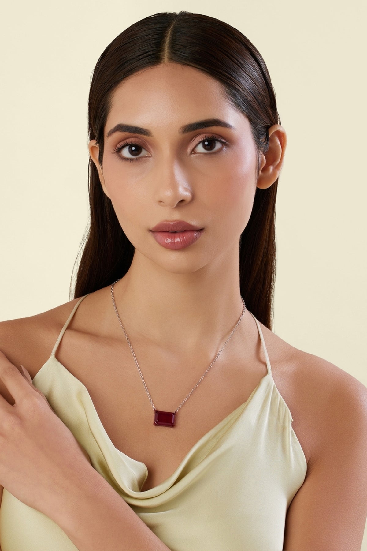 Ruby Botox Pendant Necklace