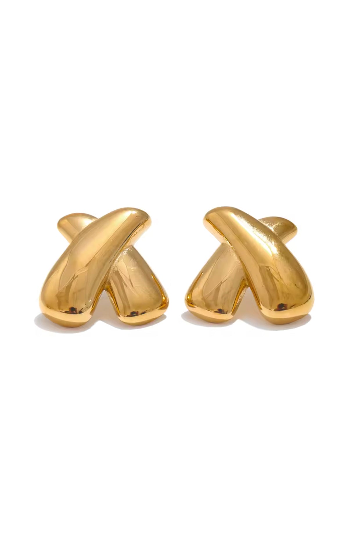 18Kt Gold Plated Horn Earrings