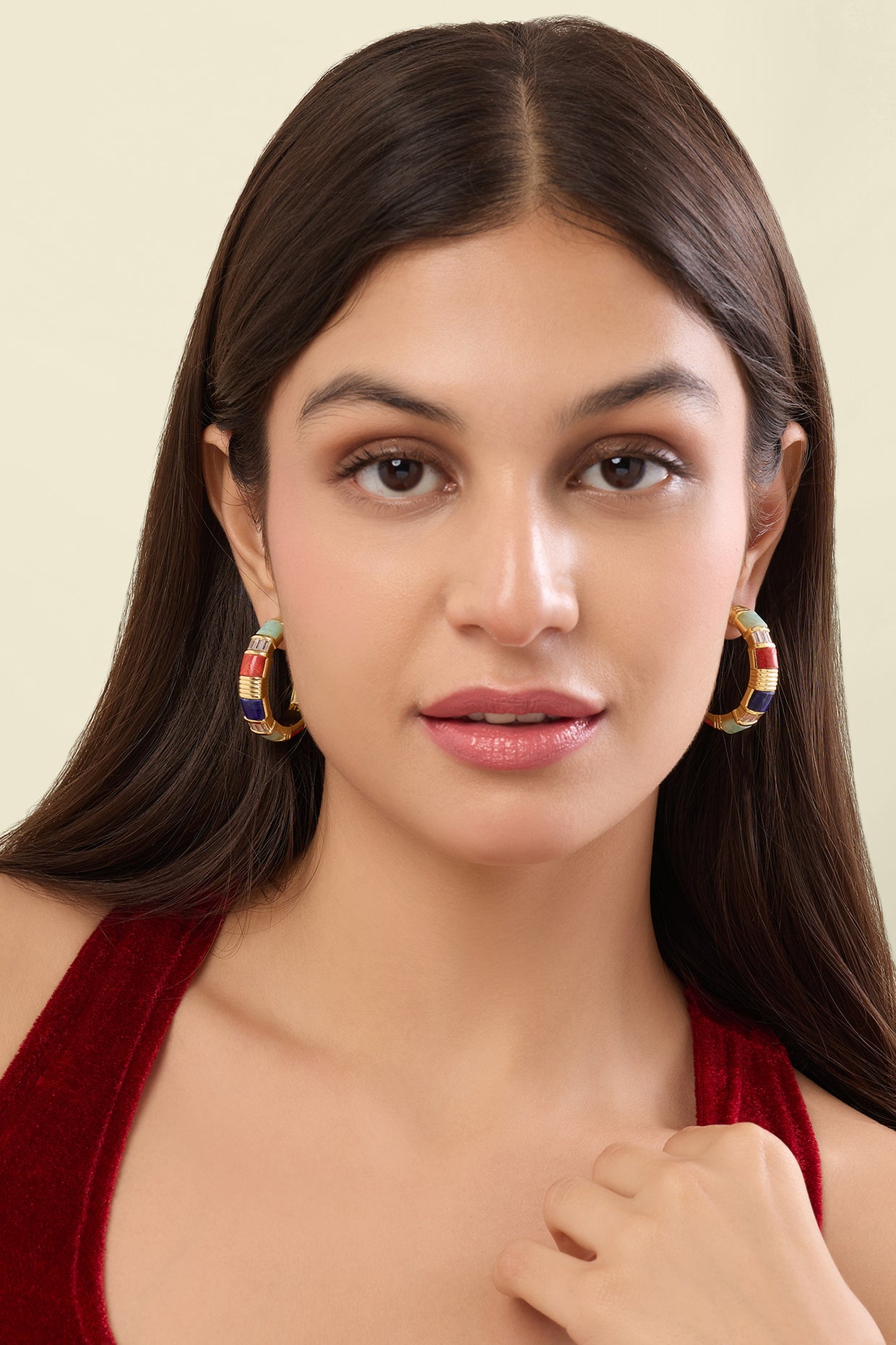 Solstice Hoops 18kt Gold Plated