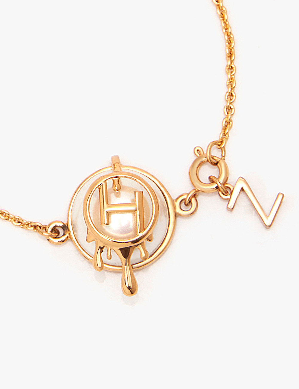 22kt Gold Plated Initial Pearl Bracelet