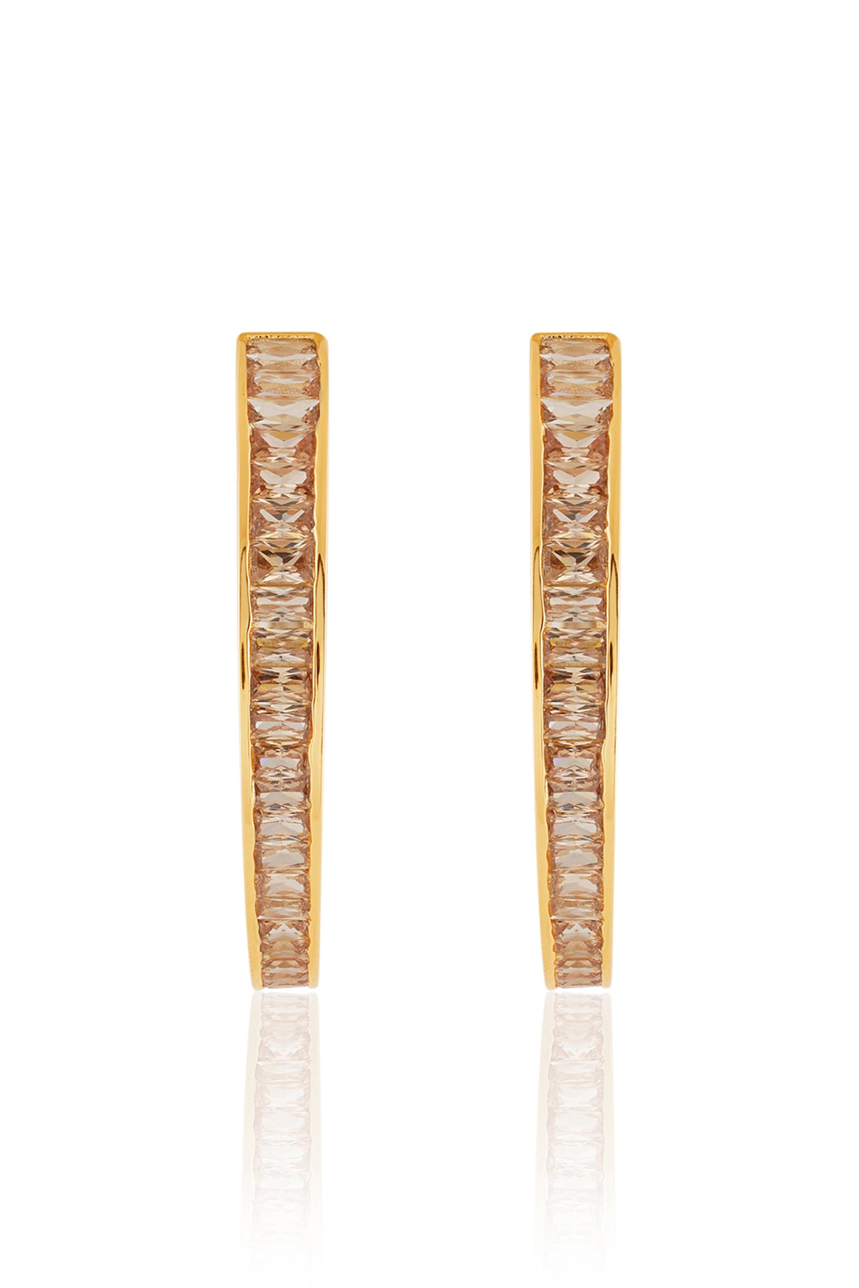 Solar Bloom Hoops In 18kt Gold Plated