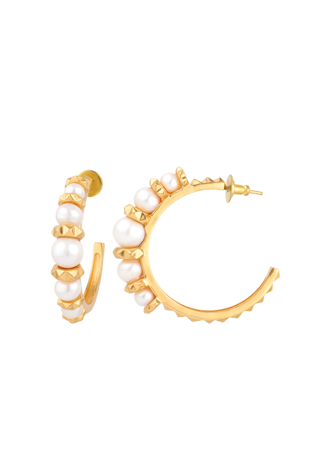 Sunburst Hoops 22Kt Gold-Plated