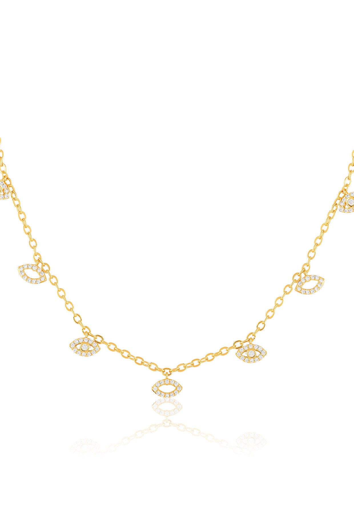 Lucentia Charm Choker In 18Kt Gold Plated