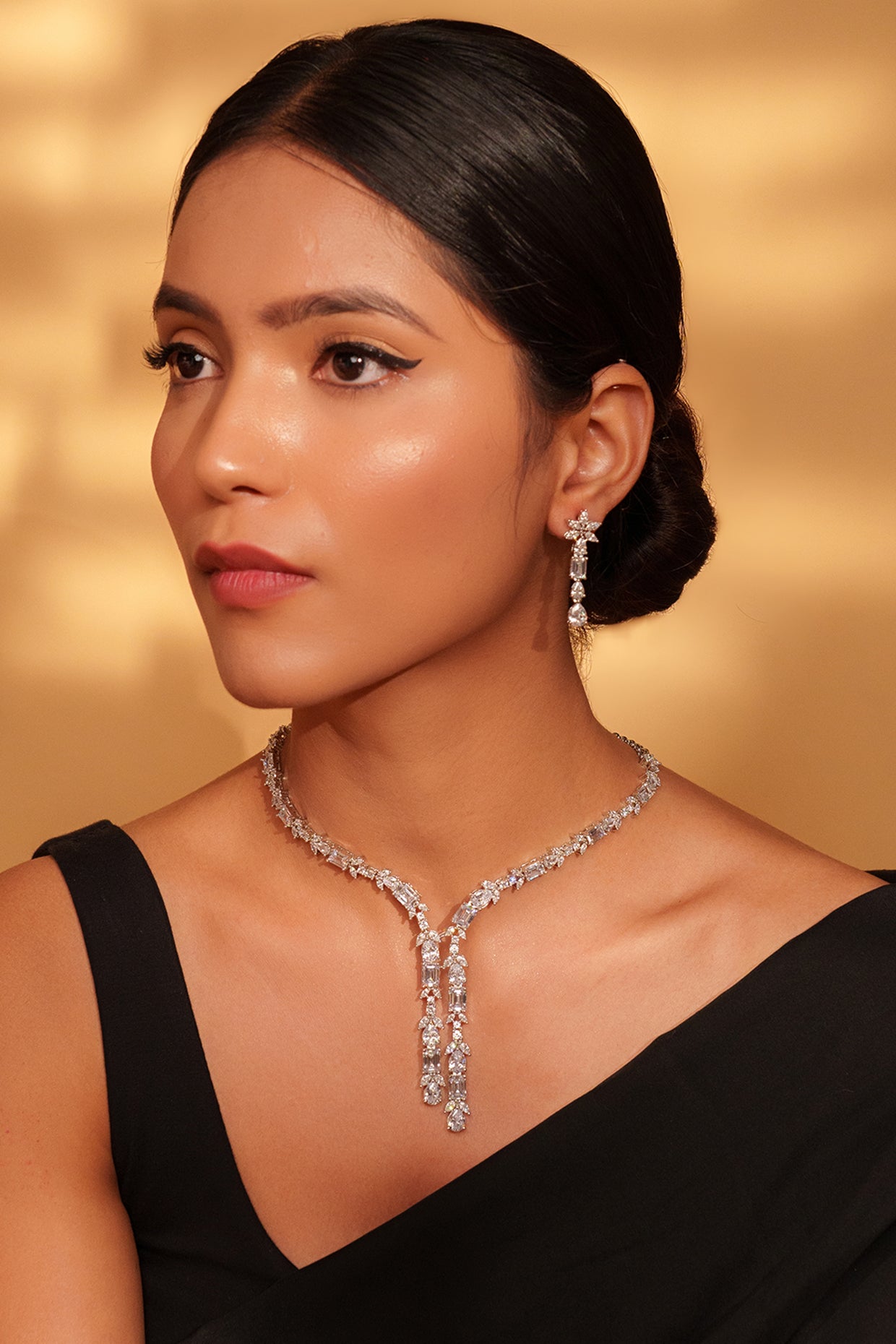 Shenil Diamond Necklace Set