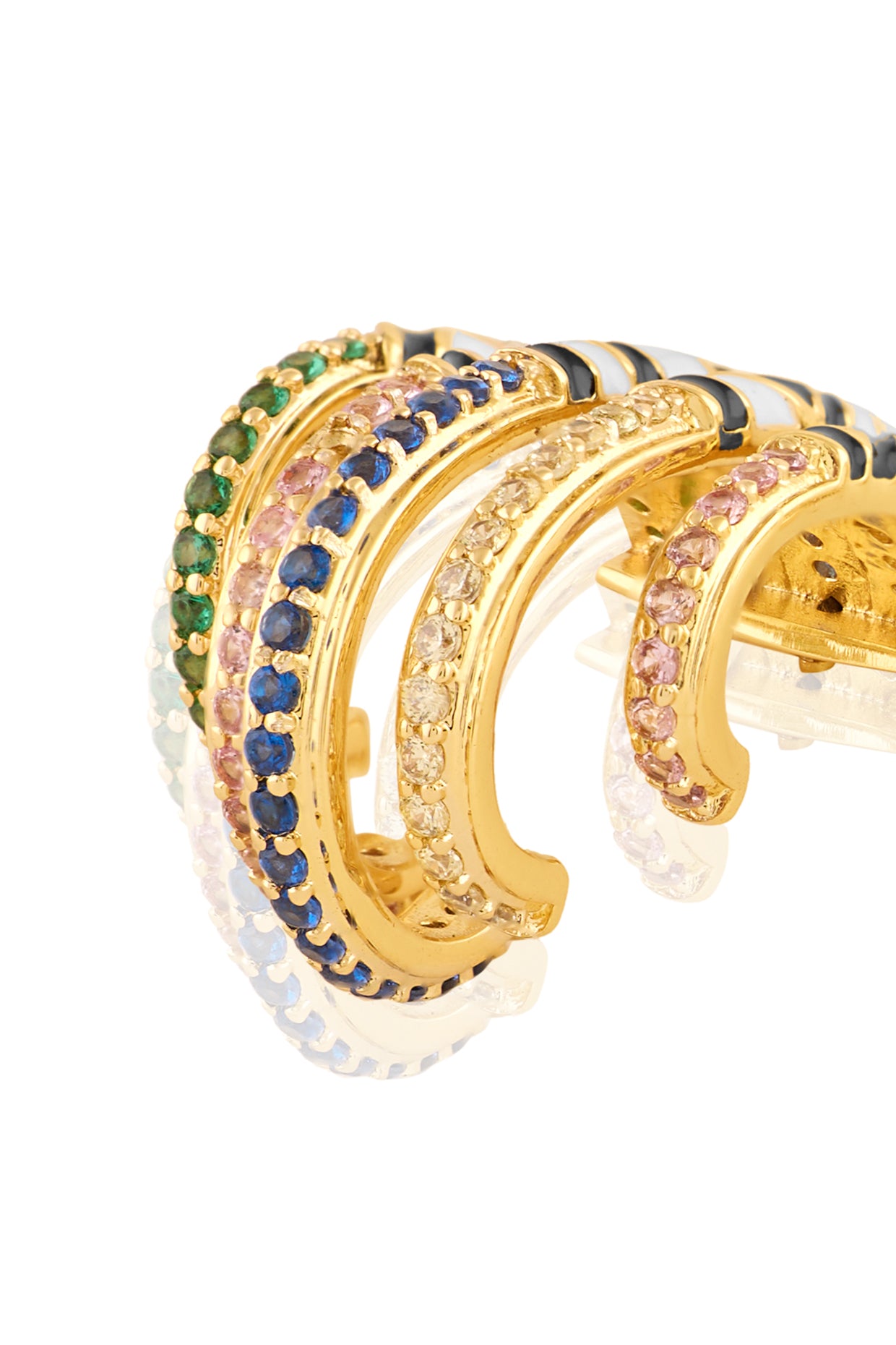 Ethera Eye Earrings In 18Kt Gold Plated