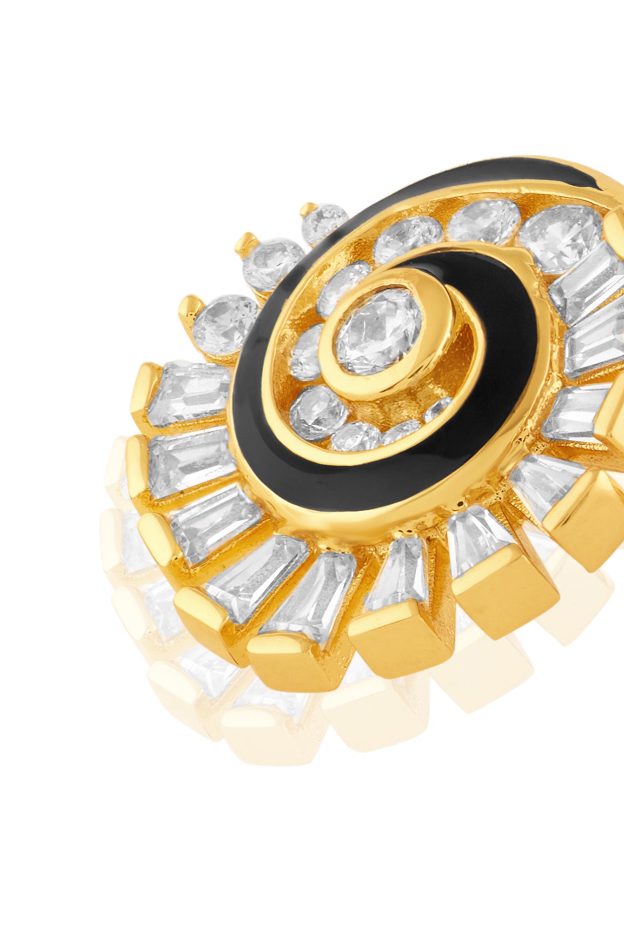 Soluna Spiral Studs In 18Kt Gold Plated