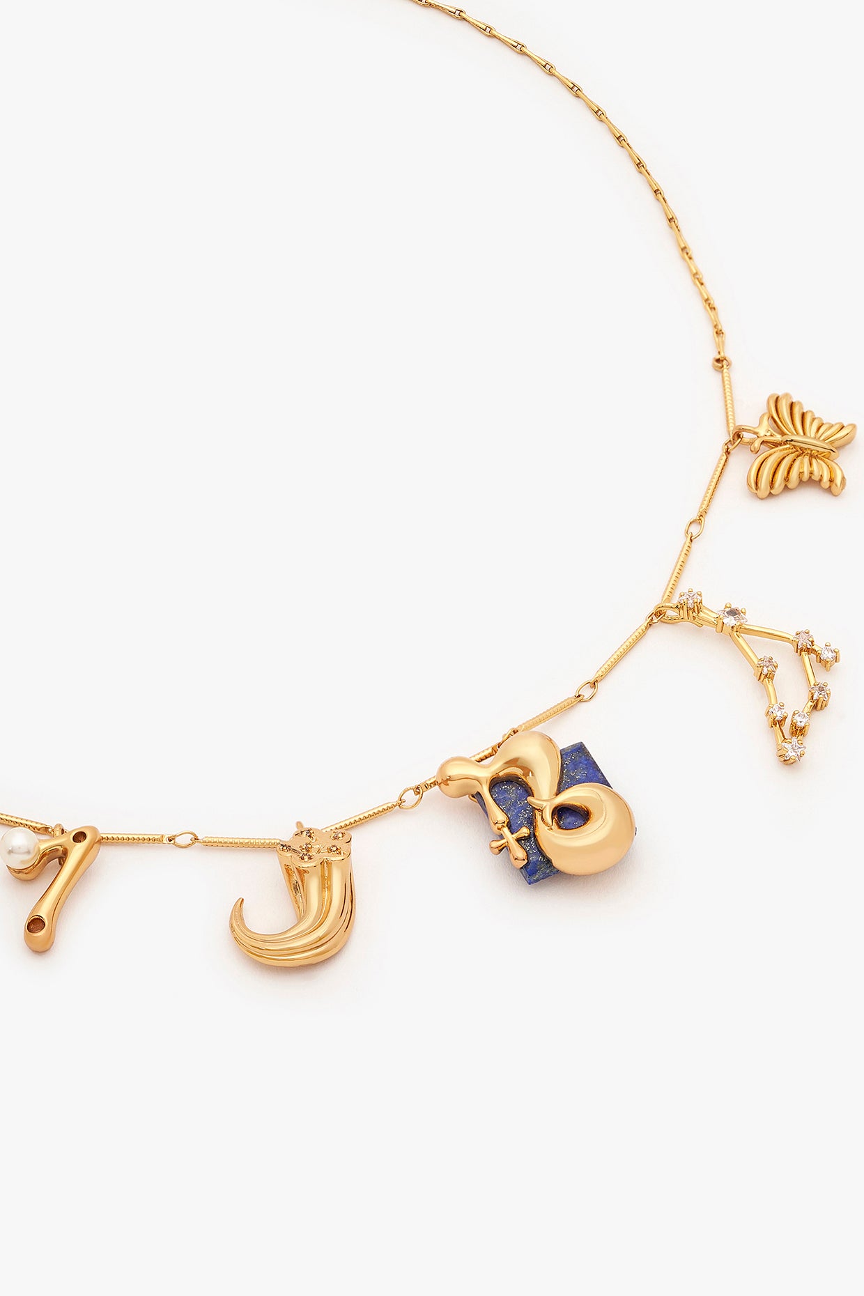 22kt Gold Capricon Charm Necklace