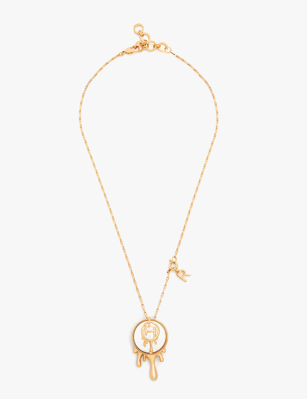 22kt Gold Plated Pearl Initial Necklace