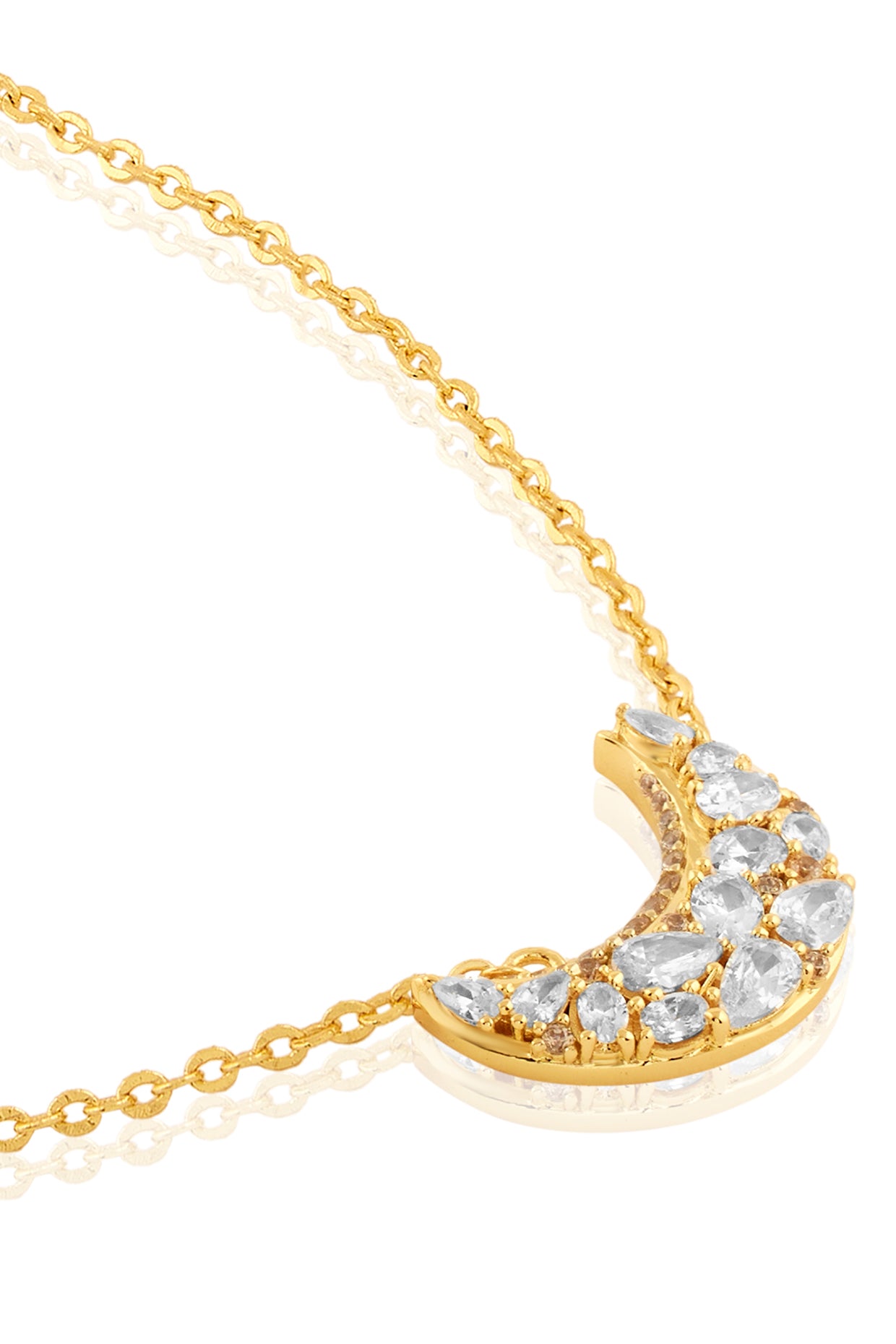 Lune Pendant Necklace In 18Kt Gold Plated